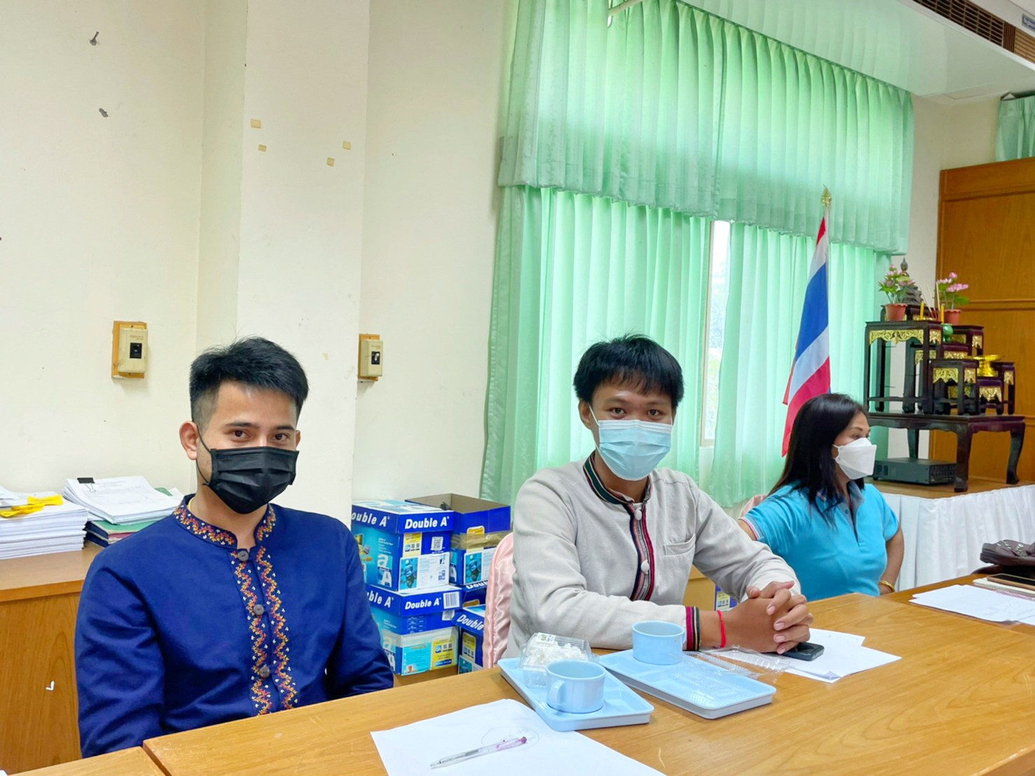 พช.มหาสารคามประชุมการจัดงานกาชาดและมหกรรมมหาสารคามเมืองแห่งสินค้าดี ก้าวสู่สากล ประจำปี ๒๕๖๕ และการประกวดผ้าลายพระราชทาน ผ้าขิดลายนารีรัตนราชกัญญา