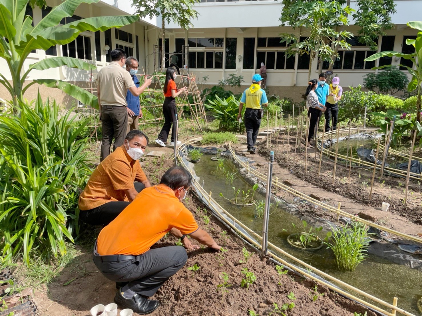 ผู้ว่าราชการจังหวัดมหาสารคามนำทีมปรับปรุงภูมิทัศน์ ลานจตุรมุข ศาลากลางจังหวัดมหาสารคาม