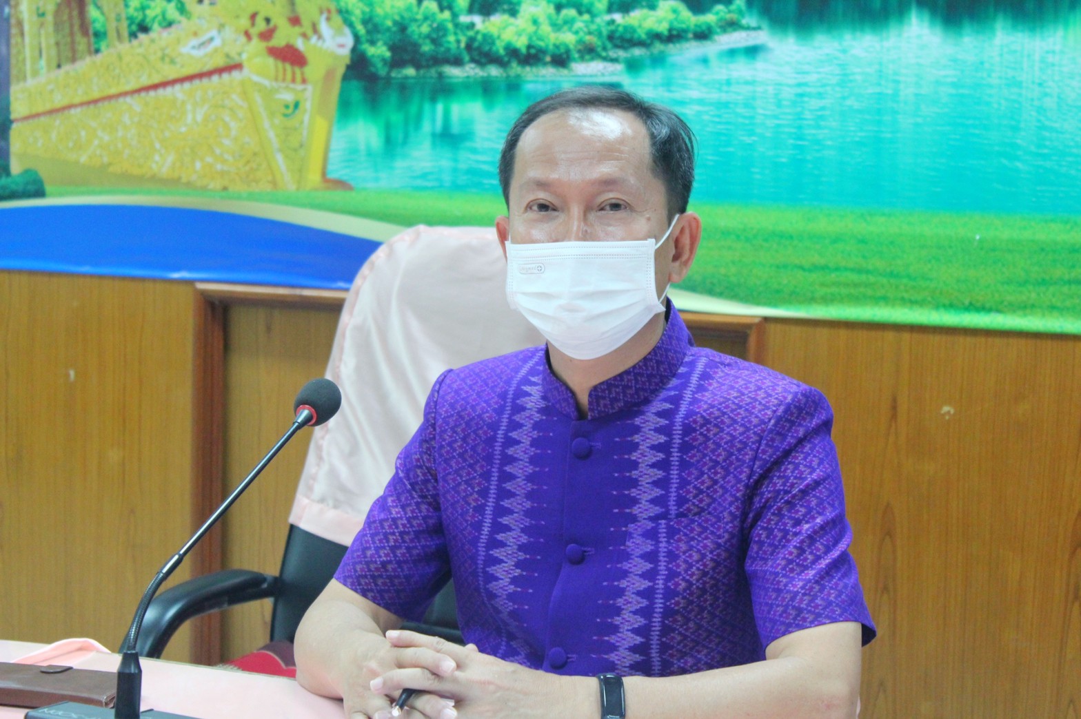พช.มหาสารคามประชุมการจัดงานกาชาดและมหกรรมมหาสารคามเมืองแห่งสินค้าดี ก้าวสู่สากล ประจำปี ๒๕๖๕ และการประกวดผ้าลายพระราชทาน ผ้าขิดลายนารีรัตนราชกัญญา