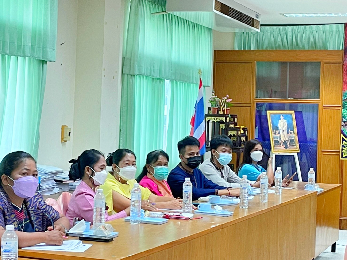 พช.มหาสารคามประชุมการจัดงานกาชาดและมหกรรมมหาสารคามเมืองแห่งสินค้าดี ก้าวสู่สากล ประจำปี ๒๕๖๕ และการประกวดผ้าลายพระราชทาน ผ้าขิดลายนารีรัตนราชกัญญา