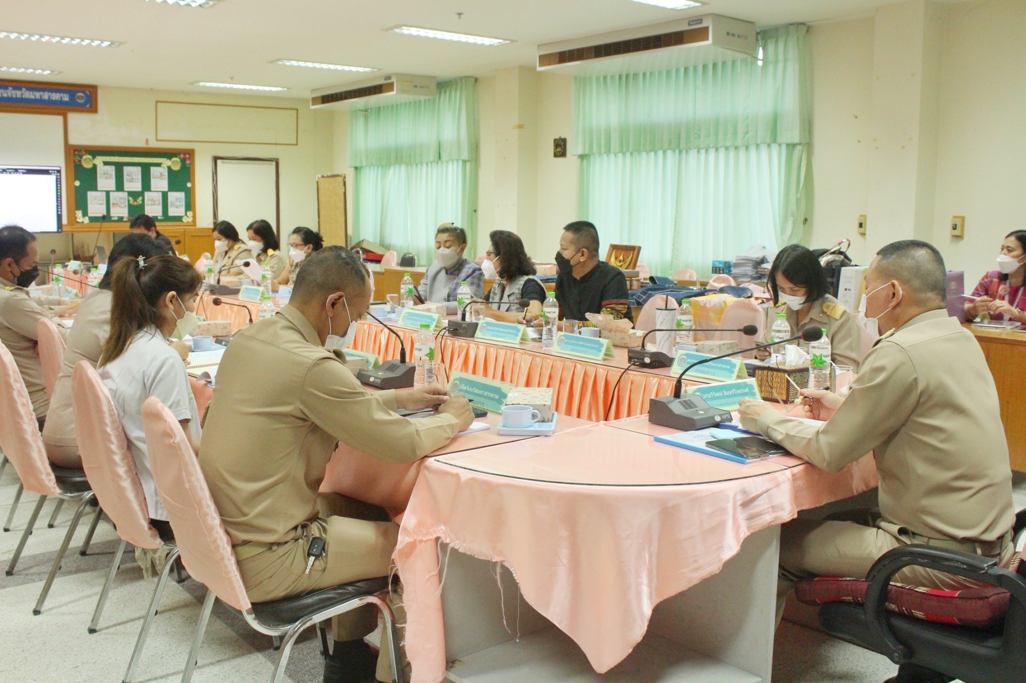 พช.มหาสารคามประชุมคณะกรรมการเครือข่ายองค์ความรู้ (Knowledge-Based OTOP : KBO) จังหวัดมหาสารคาม ตามโครงการส่งเสริมเครือข่ายองค์ความรู้ (Knowedge-Based OTOP) ประจำปีงบประมาณ พ.ศ. ๒๕๖๕ ครั้งที่ ๑/๒๕๖๕