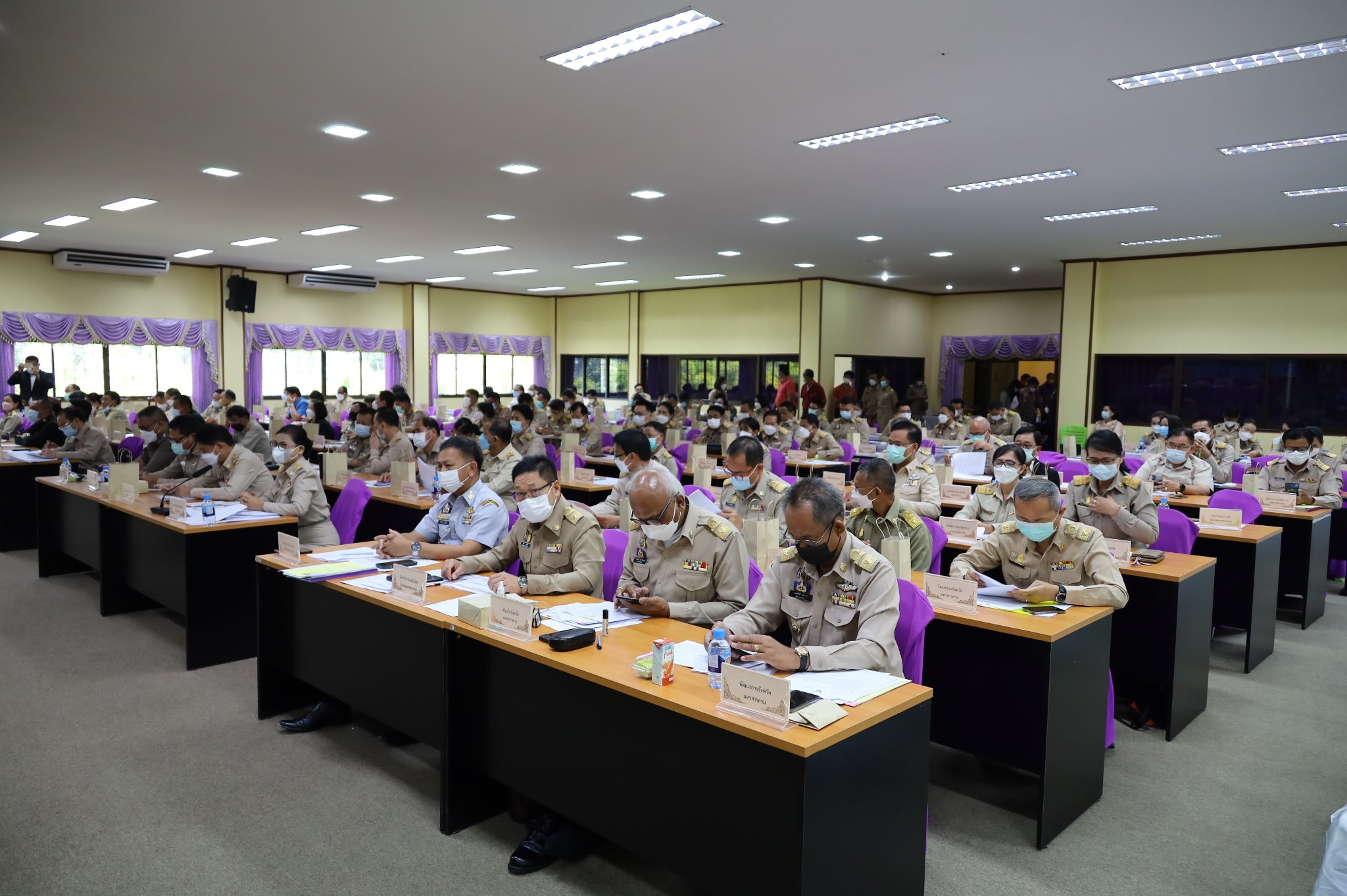 พัฒนาการจังหวัดมหาสารคาม ร่วมประชุมคณะกรมการจังหวัดมหาสารคาม หัวหน้าส่วนราชการ และนายอำเภอ ประจำเดือนกรกฎาคม 2565
