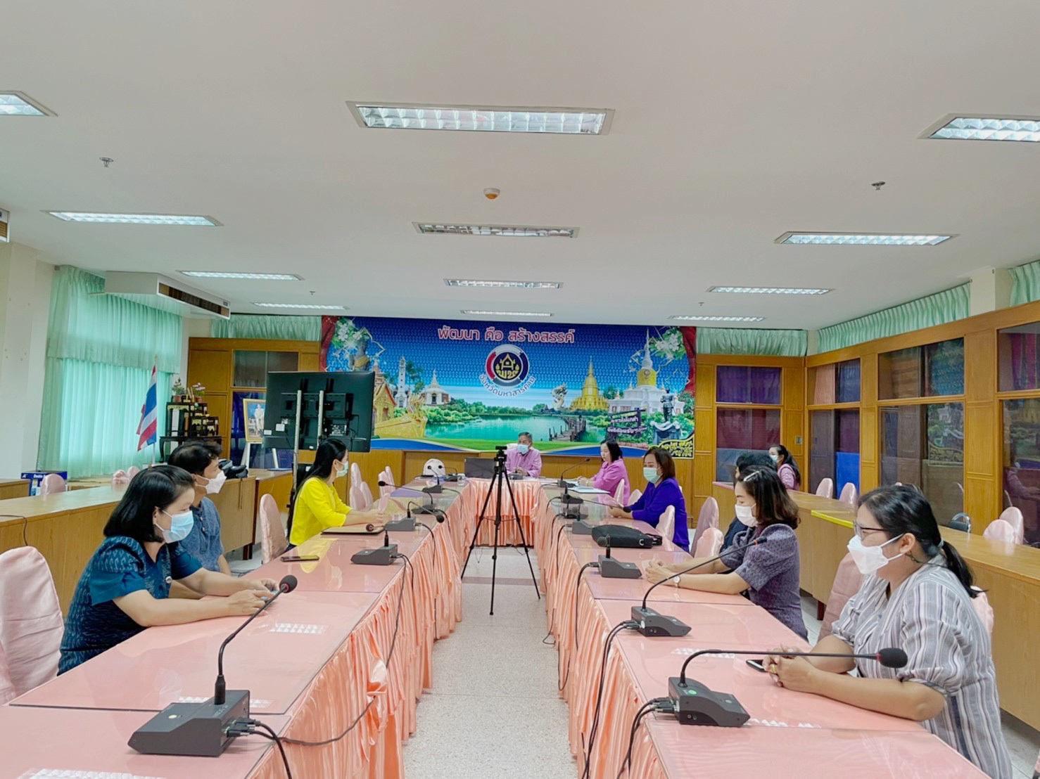 พช.มหาสารคาม จัดประชุมเชิงปฏิบัติการเพื่อส่งเสริมความรู้ความเข้าใจในการปฏิบัติงาน แก่เจ้าหน้าที่พัฒนาชุมชนให้มีความโปร่งใส ปราศจากการทุจริตประพฤติมิชอบ ผ่านระบบประชุมออนไลน์ Cisco Webex Meetings
