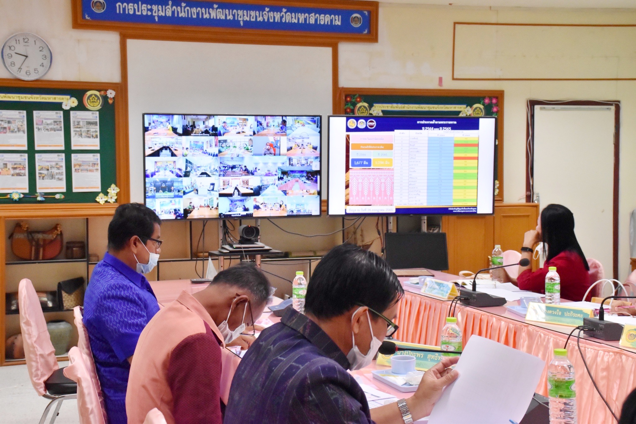 พช.มหาสารคามร่วมประชุมกรมการพัฒนาชุมชน ครั้งที่ 7/2565 ผ่านระบบวีดีทัศน์ทางไกล (Video Conference)