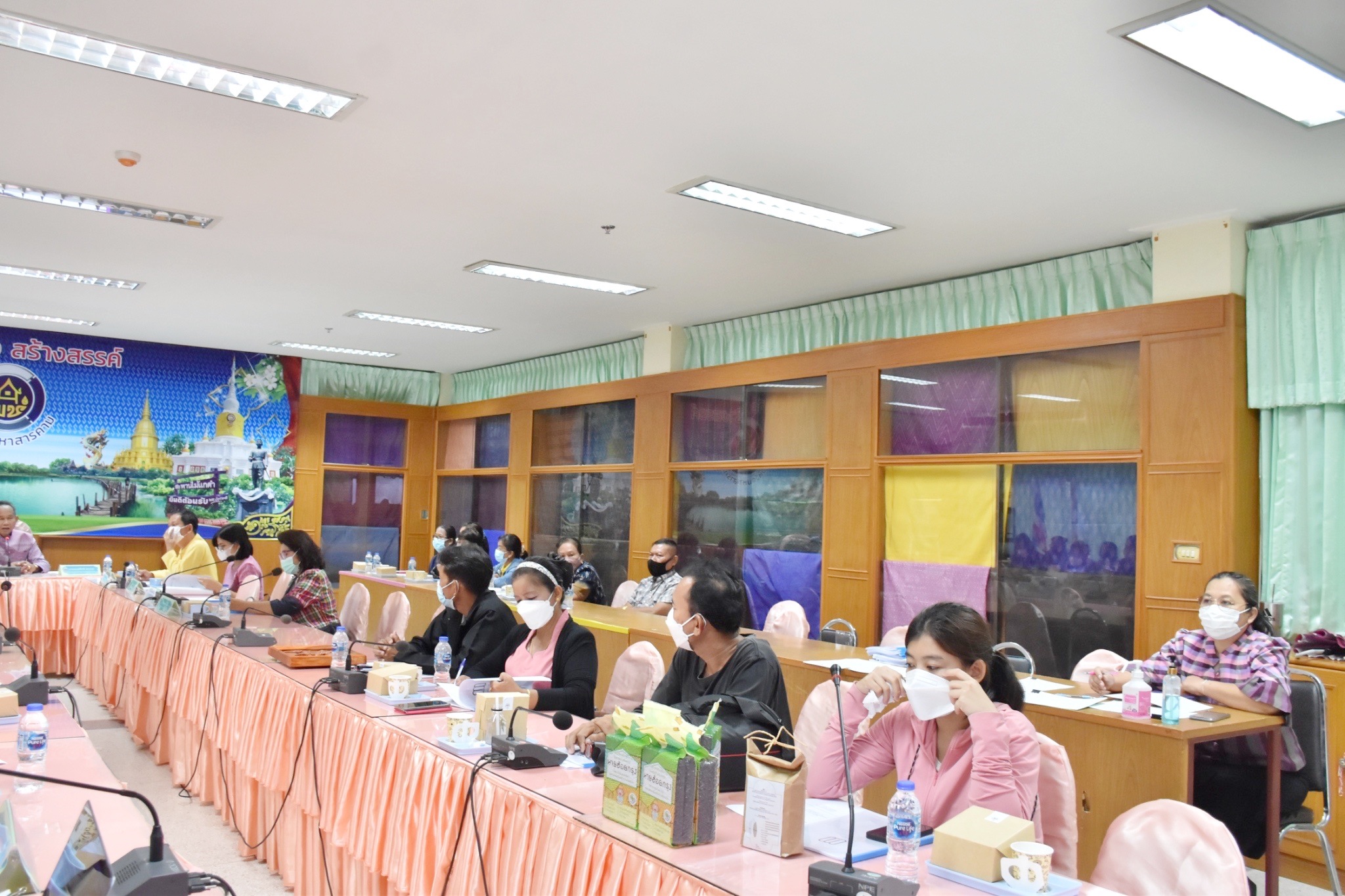 พช.มหาสารคามประชุมตัวแทนคณะกรรมการเครือข่ายองค์ความรู้ (Knowledge-Based OTOP : KB0) จังหวัดมหาสารคาม กลุ่มผู้ผลิต ผู้ประกอบการ OTOP ตามโครงการส่งเสริมเครือข่ายองค์ความรู้ (Knowedge-Based OTOP) ประจำปีงบประมาณ พ.ศ. ๒๕๖๕ ครั้งที่ ๑/๒๕๖๕