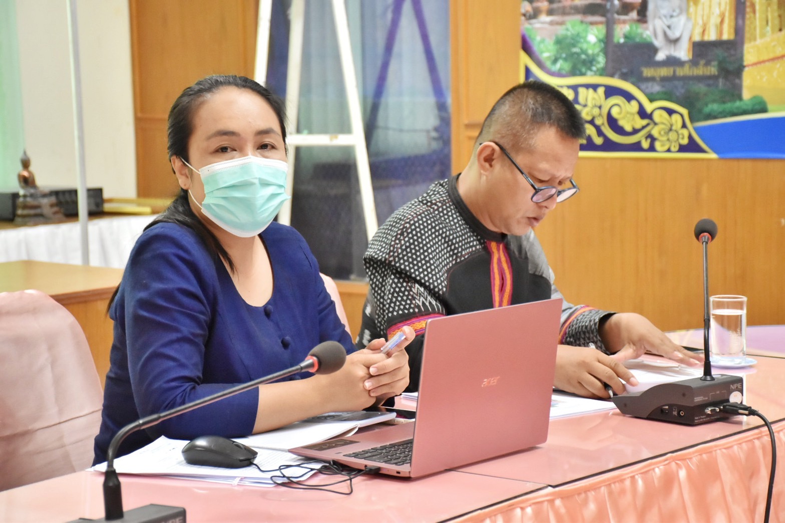 พช.มหาสารคาม ประชุมเพื่อระดมความคิดจัดงาน เส้นสายลายผ้า ภายในงานกาชาดจังหวัดมหาสารคาม
