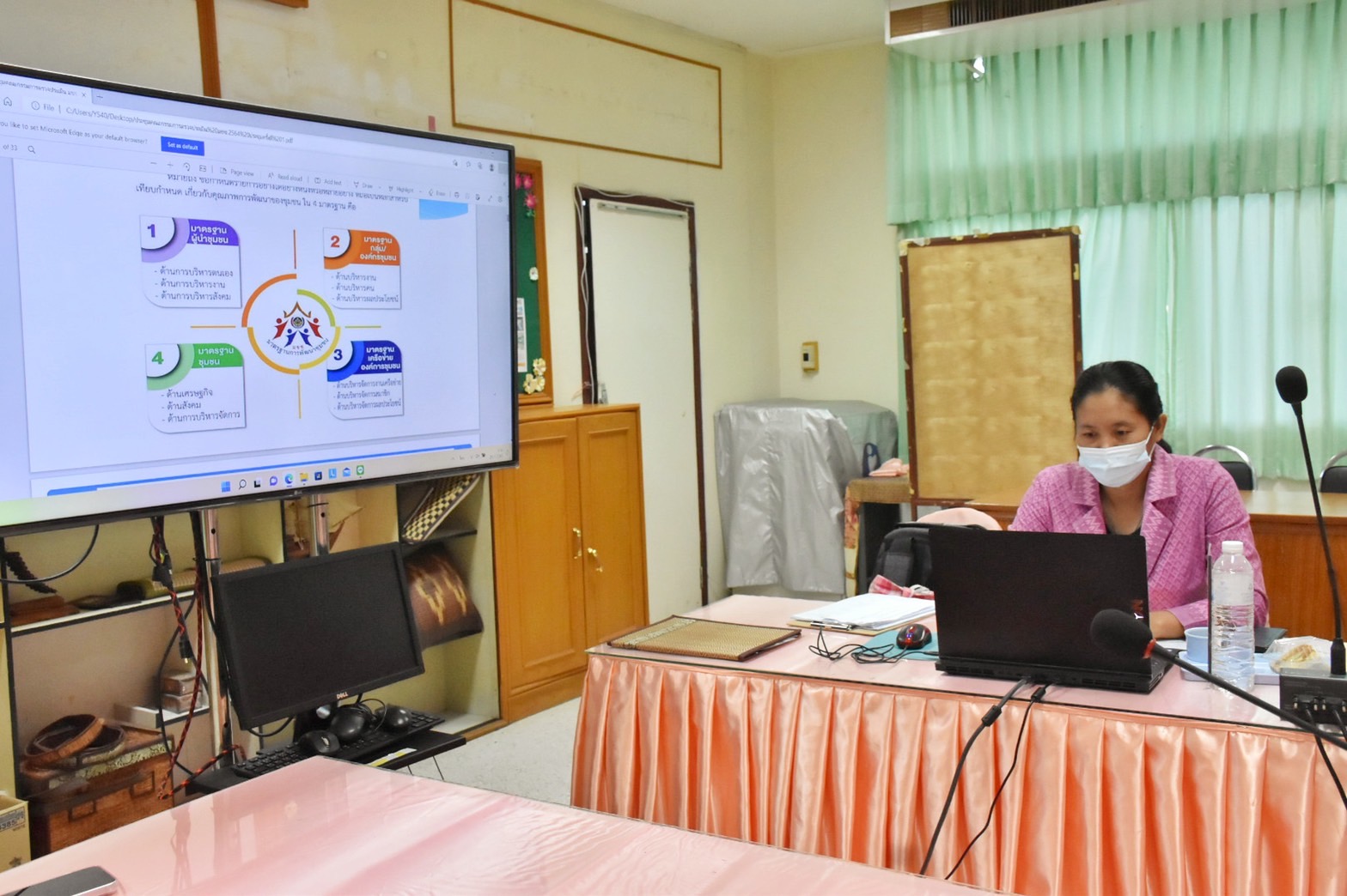 พช.มหาสารคาม จัดประชุมตรวจประเมินเพื่อรับรองมาตรฐานการพัฒนาชุมชน (มชช.) จังหวัดมหาสารคาม ประจำปี 2565 ครั้งที่ 1/2565
