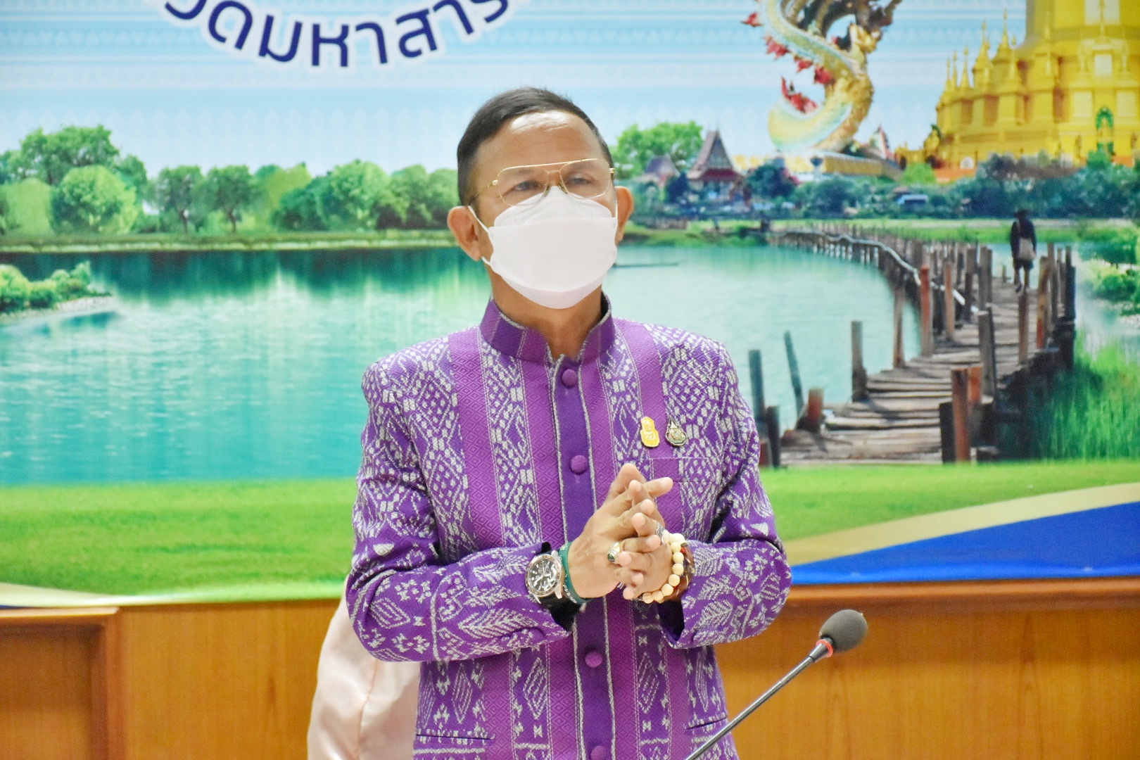 นายวสันต์ ชิงชนะ ผู้ตรวจราชการกรมการพัฒนาชุมชน ร่วมกับ พช.มหาสารคาม ประชุมประจำเดือนกรมการพัฒนาชุมชน ครั้งที่ 8/2565 ผ่านระบบ Conference