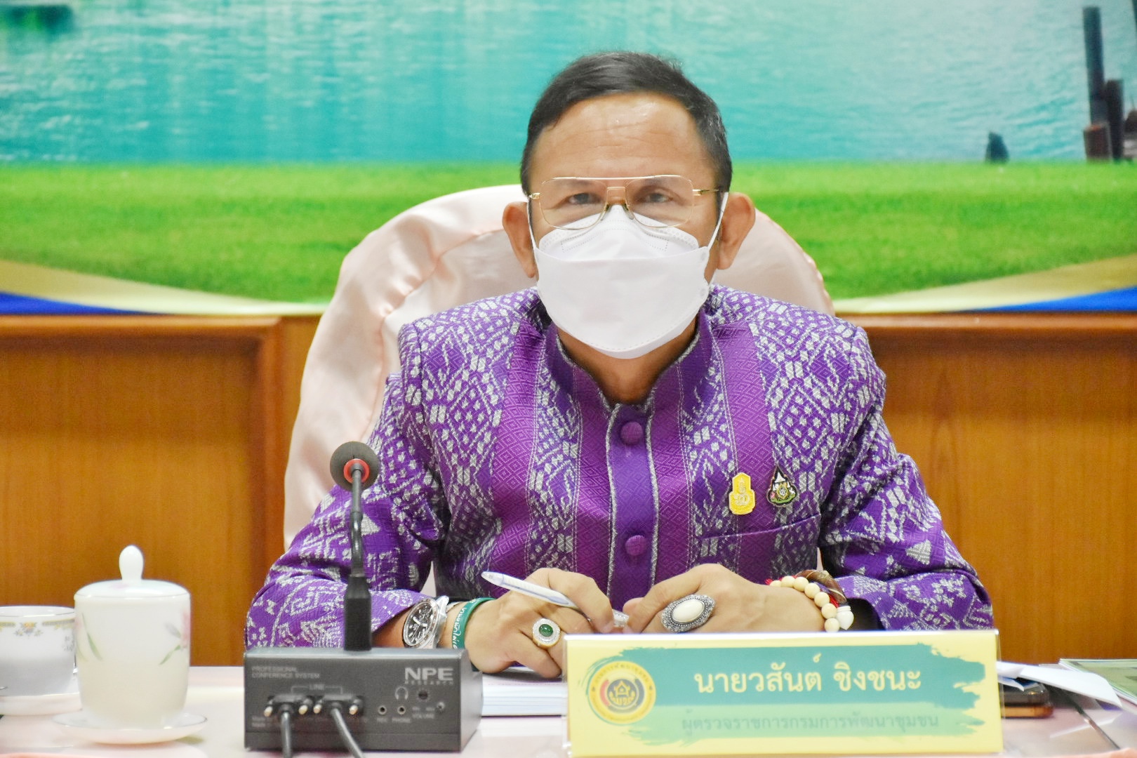 นายวสันต์ ชิงชนะ ผู้ตรวจราชการกรมการพัฒนาชุมชน ร่วมกับ พช.มหาสารคาม ประชุมประจำเดือนกรมการพัฒนาชุมชน ครั้งที่ 8/2565 ผ่านระบบ Conference