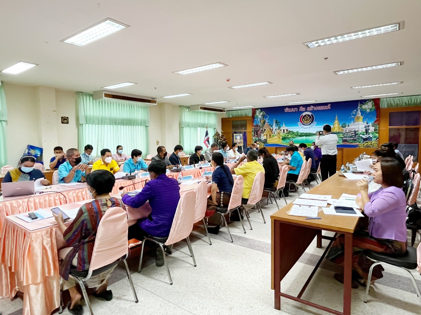 พช.มหาสารคาม ประชุมคณะทำงานบริหารการจัดเก็บข้อมูลความจำเป็นพื้นฐาน (จปฐ.) ปี 2565