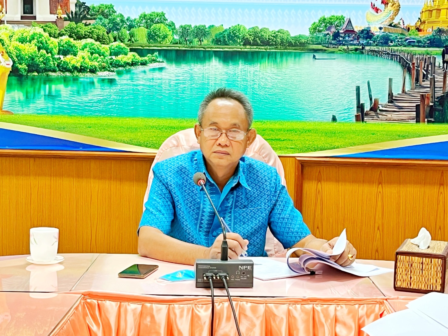 พช.มหาสารคาม ประชุมคณะกรรมการอำนวยการสนามสอบ และคณะทำงานประจำสนามสอบคัดเลือกบุคคลเพื่อแต่งตั้งเป็นอาสาพัฒนา (อสพ.) รุ่นที่ 74 ประจำสนามสอบจังหวัดมหาสารคาม