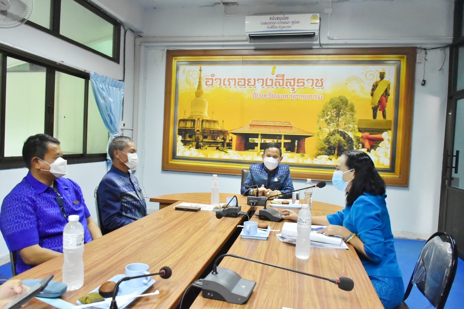 นายวสันต์ ชิงชนะ ผู้ตรวจราชการกรมการพัฒนาชุมชน ลงพื้นที่ติดตามสนับสนุนส่งเสริมการขับเคลื่อนงานพัฒนาชุมชน อำเภอยางสีสุราช จังหวัดมหาสารคาม