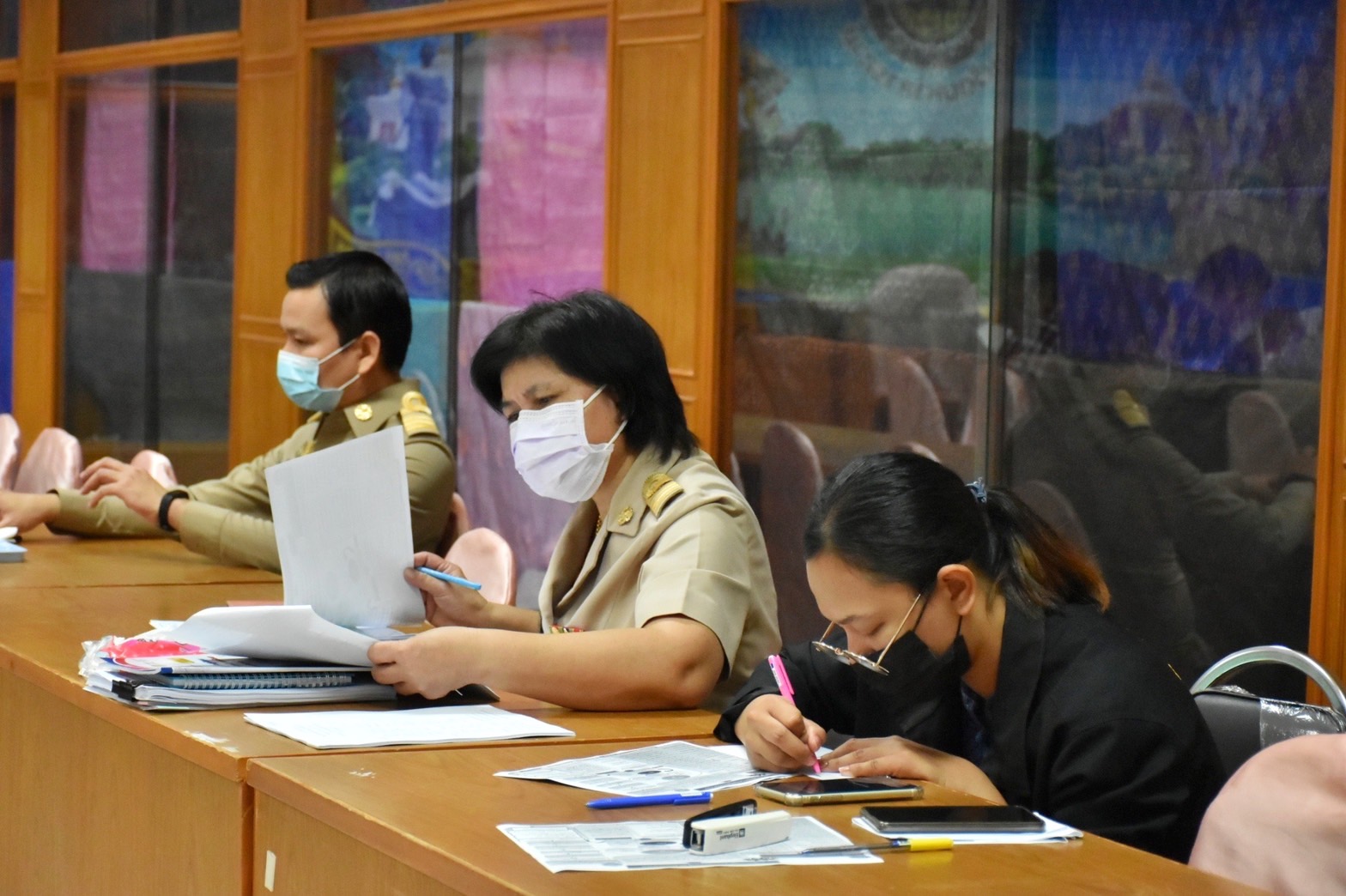 พช.มหาสารคาม ร่วมกับ บริษัท ประชารัฐรักสามัคคีมหาสารคาม (วิสาหกิจเพื่อสังคม) จำกัด จัดประชุ่มประจำเดือนเพื่อสรุปผลการดำเนินงานพัฒนาเศรษฐกิจฐานราก