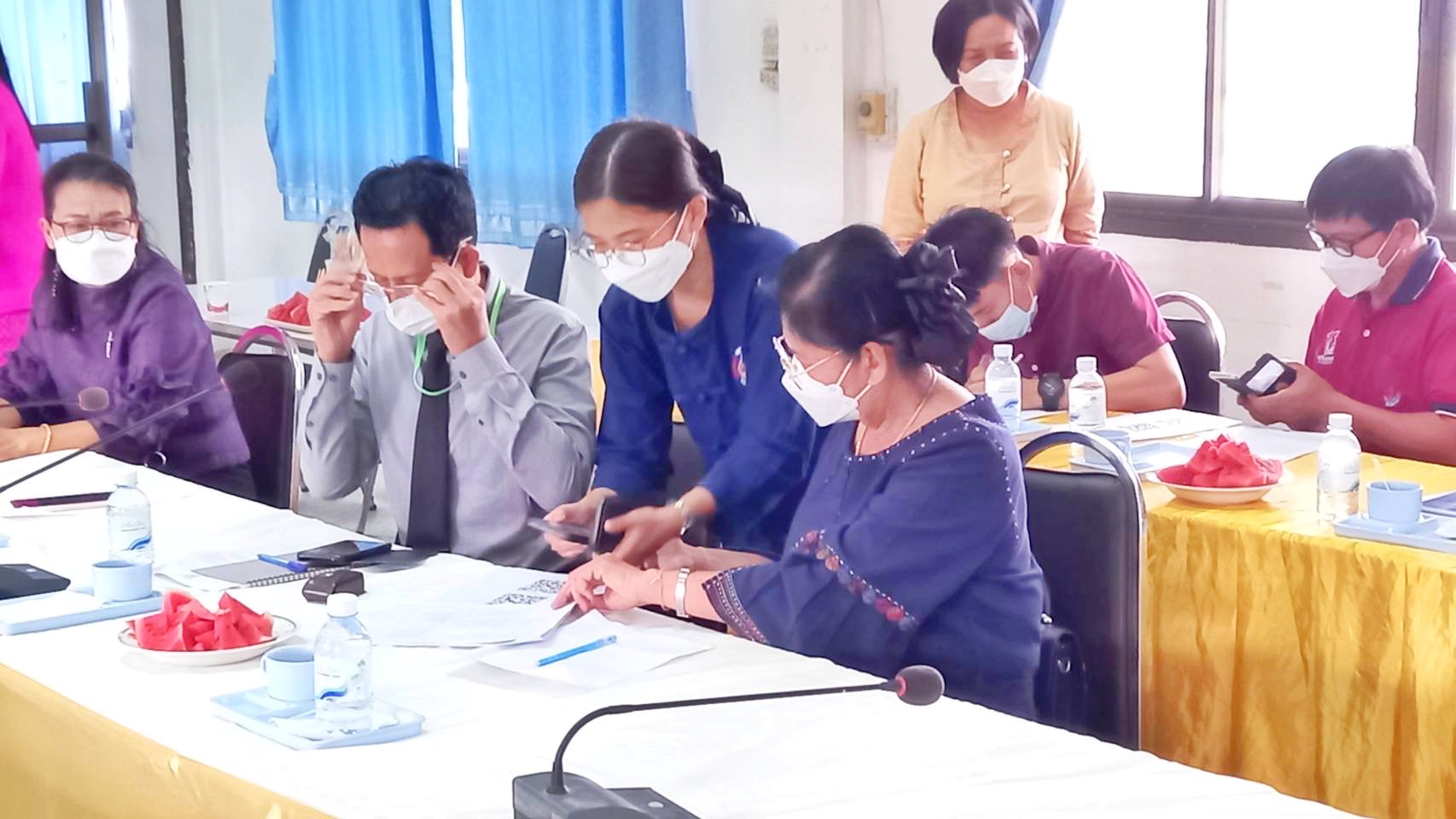 พช.มหาสารคาม รับการตรวจประเมินผลการดำเนินงานกรมการพัฒนาชุมชน ประจำปี 2565 พื้นที่อำเภอชื่นชม และ อำเภอโกสุมพิสัย