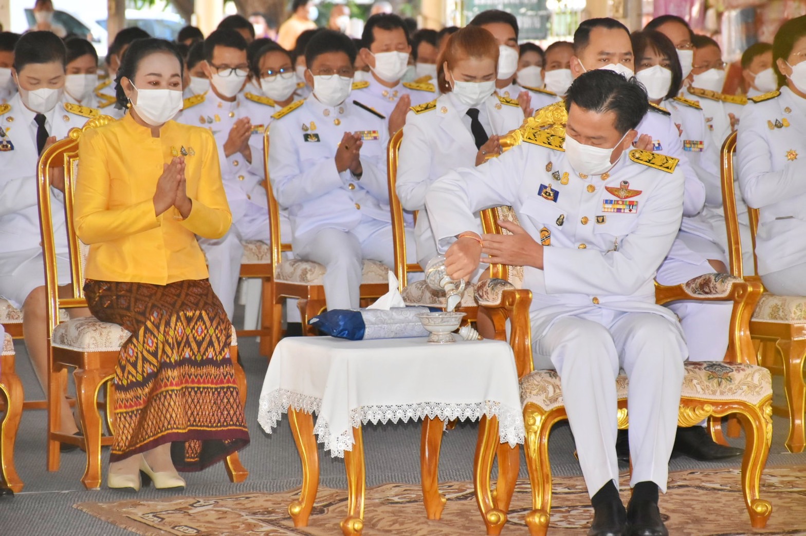 พช.มหาสารคาม ร่วมพิธีทำบุญตักบาตรถวายพระราชกุศล เนื่องในวันคล้ายวันสวรรคต พระบาทสมเด็จพระบรมชนกาธิเบศร มหาภูมิพลอดุลยเดชมหาราช บรมนาถบพิตร 13 ตุลาคม 2565