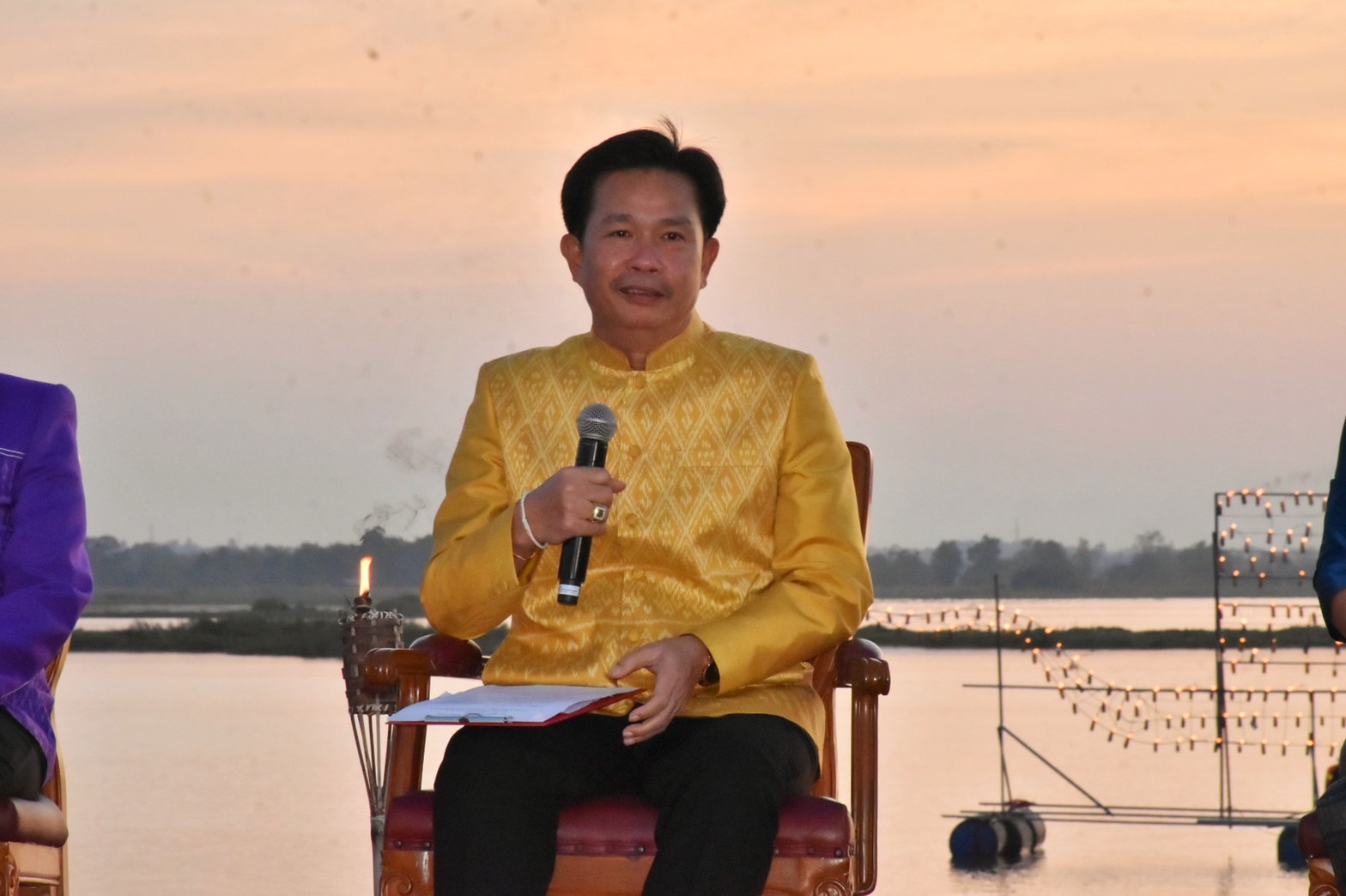 พช.มหาสารคาม ร่วมงานแถลงข่าวการจัดงานลอยกระทง จังหวัดมหาสารคาม ประจำปี 2565