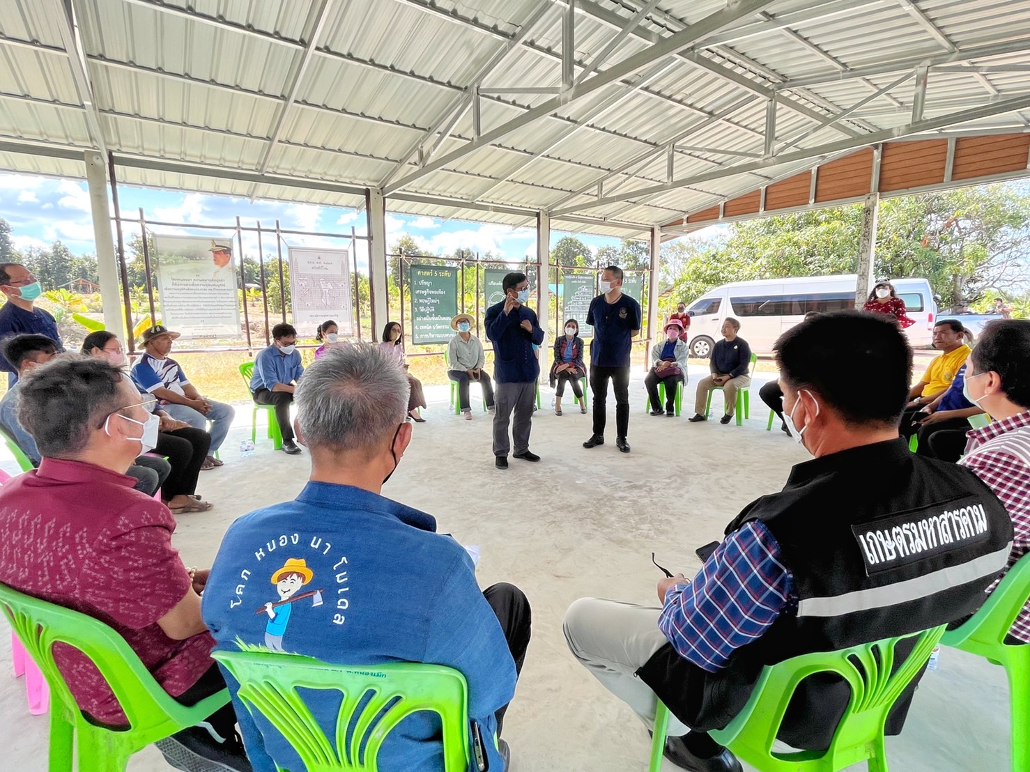รองผู้ว่าฯ มหาสารคาม ผนึกกำลัง ทั้ง 7 ภาคี ลงพื้นที่ตรวจเยี่ยมพื้นที่เรียนรู้ชุมชนต้นแบบการพัฒนาคุณภาพชีวิต CLM ระดับตำบล