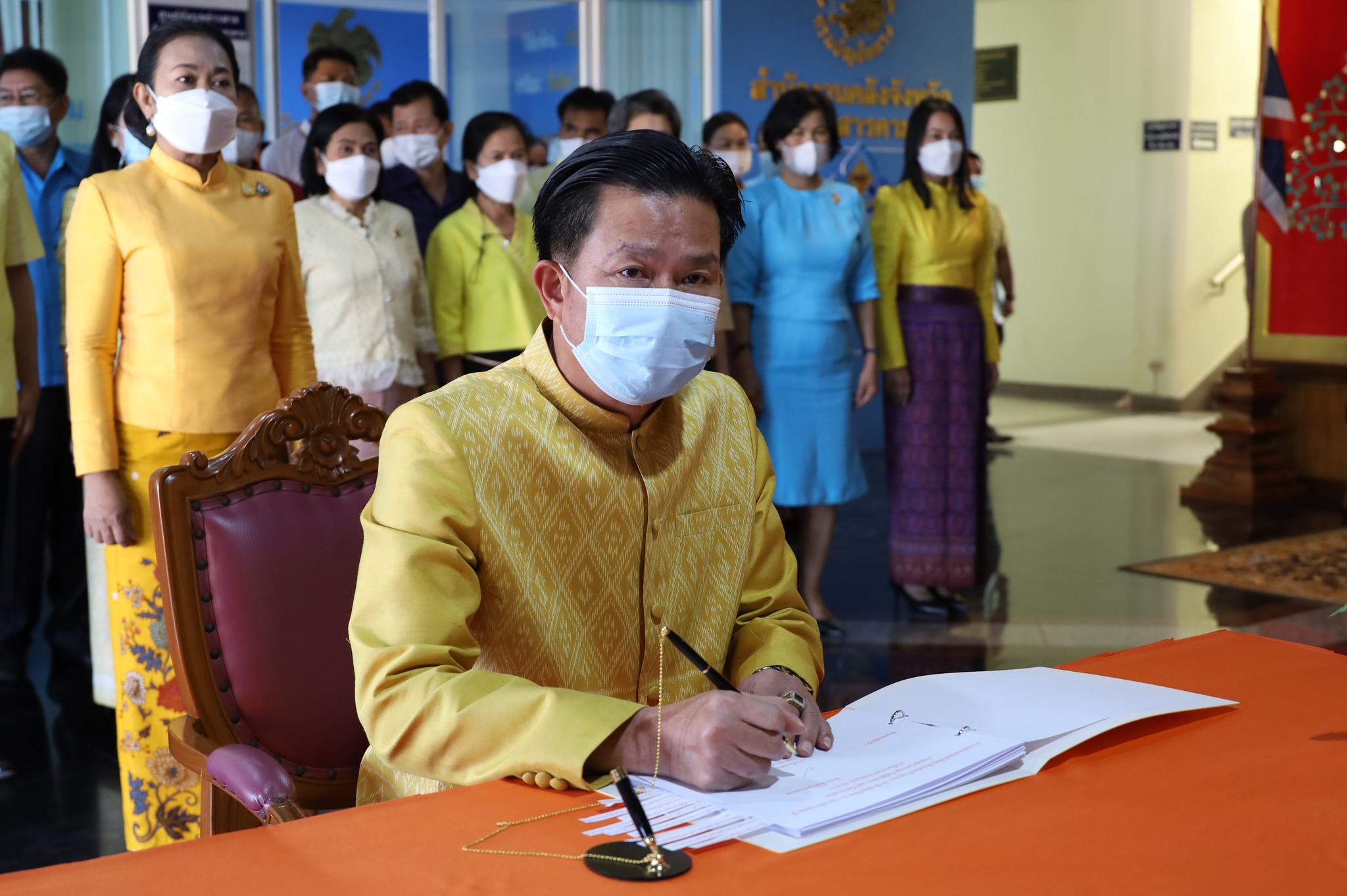 พช.มหาสารคาม ลงนามถวายพระพร สมเด็จพระเจ้าลูกเธอ เจ้าฟ้าพัชรกิติยาภา นเรนทิราเทพยวดี กรมหลวงราชสาริณีสิริพัชร มหาวัชรราชธิดา