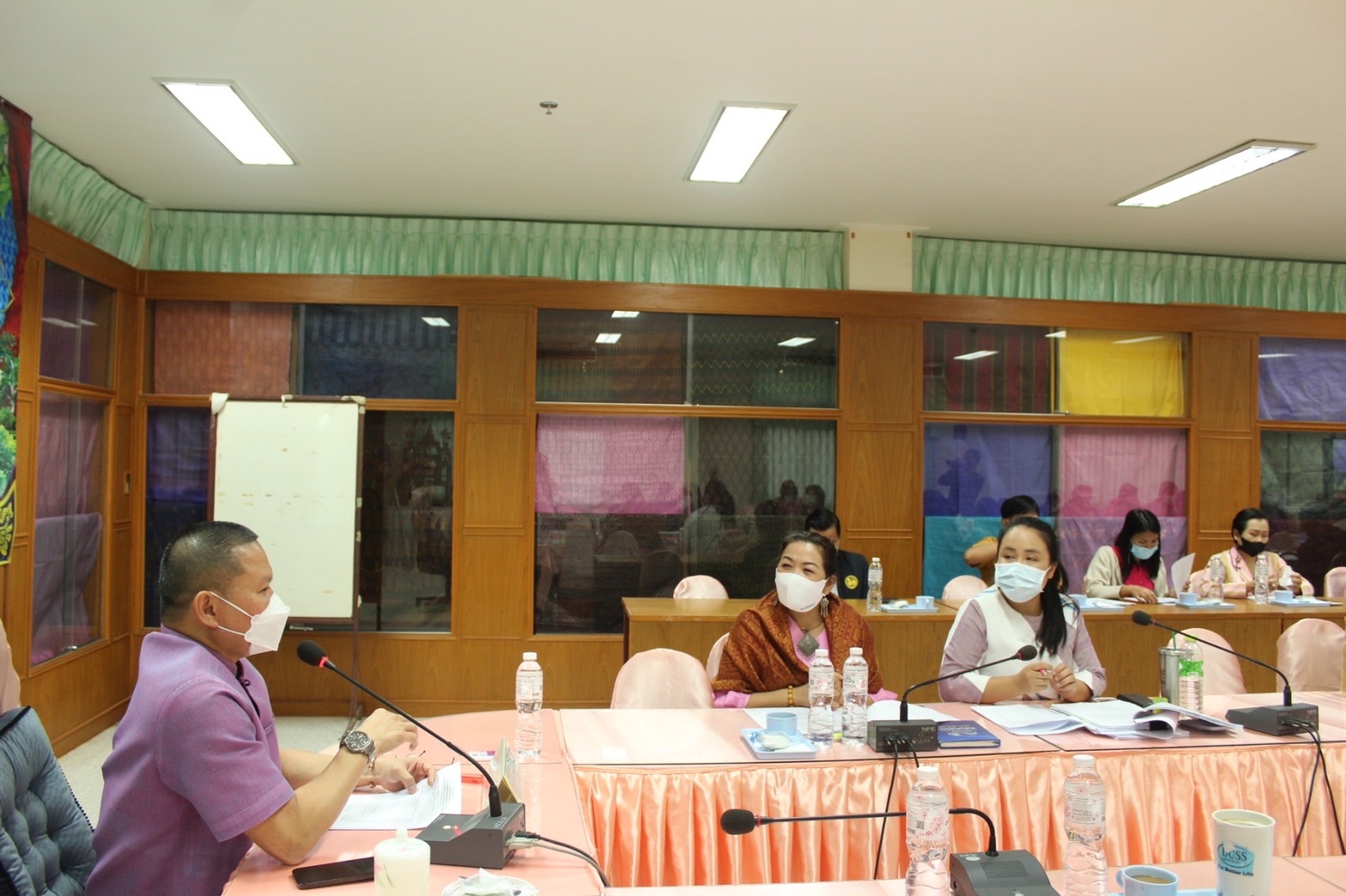 พช.มหาสารคาม ประชุมคณะกรรมการฝ่ายจัดงานเส้นสายลายผ้า ในงานประเพณีบุญเบิกฟ้าและงานกาชาดจังหวัดมหาสารคาม ประจำปี 2566