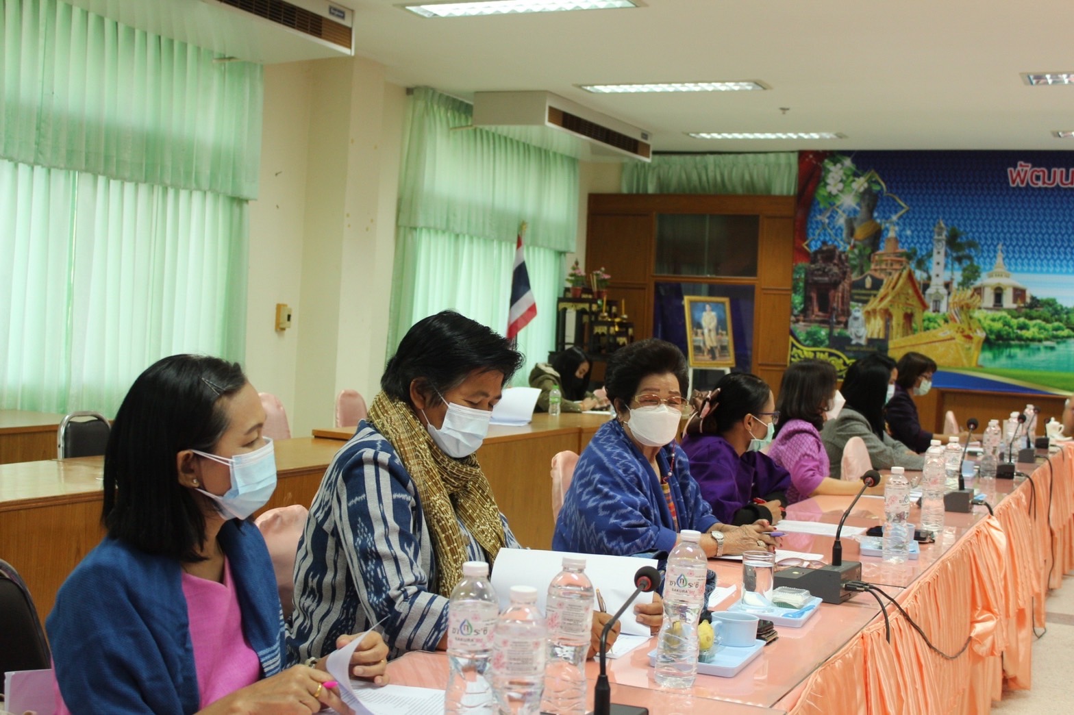 พช.มหาสารคาม ประชุมคณะกรรมการฝ่ายจัดงานเส้นสายลายผ้า ในงานประเพณีบุญเบิกฟ้าและงานกาชาดจังหวัดมหาสารคาม ประจำปี 2566