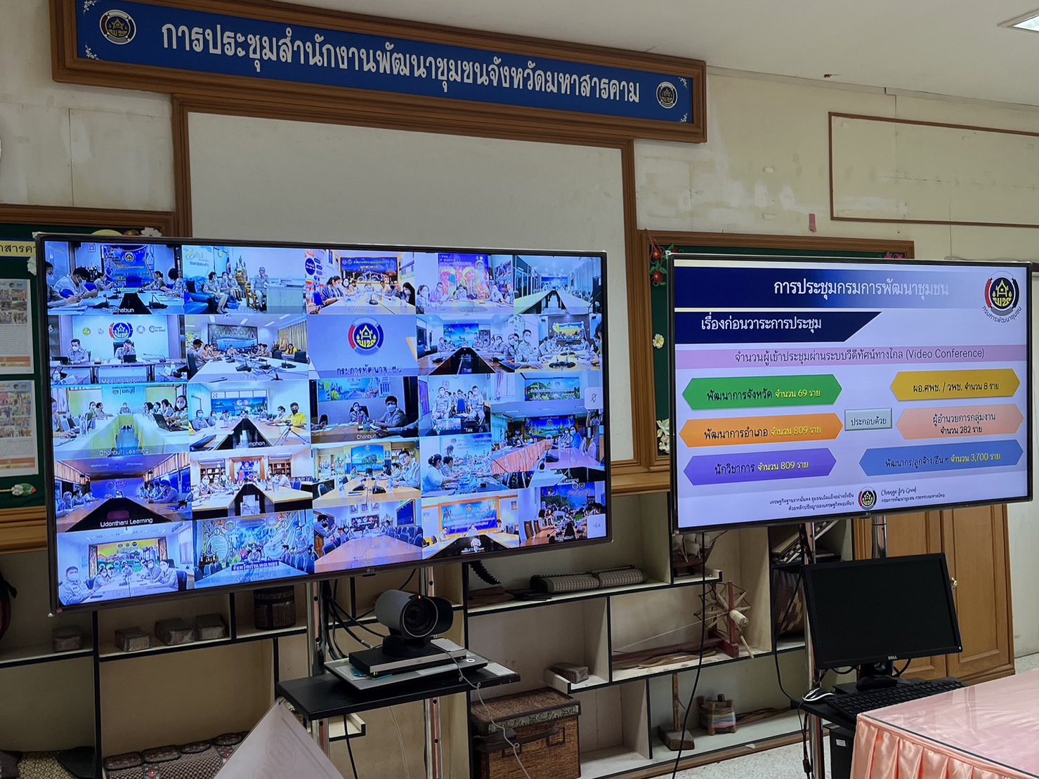พช.มหาสารคาม ร่วมประชุมกรมการพัฒนาชุมชน ประจำเดือนธันวาคม 2565 ผ่านระบบการประชุมทางไกล ขับเคลื่อนงานภารกิจสำคัญของกรมการพัฒนาชุมชน
