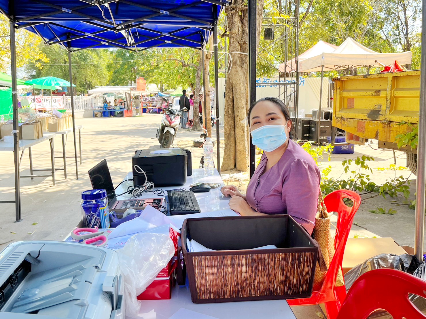 ผนึกกำลังเตรียมงาน “ราตรีเส้นสายลายผ้า” ในงาน “ประเพณีบุญเบิกฟ้าและงานกาชาดประจำปี 2566