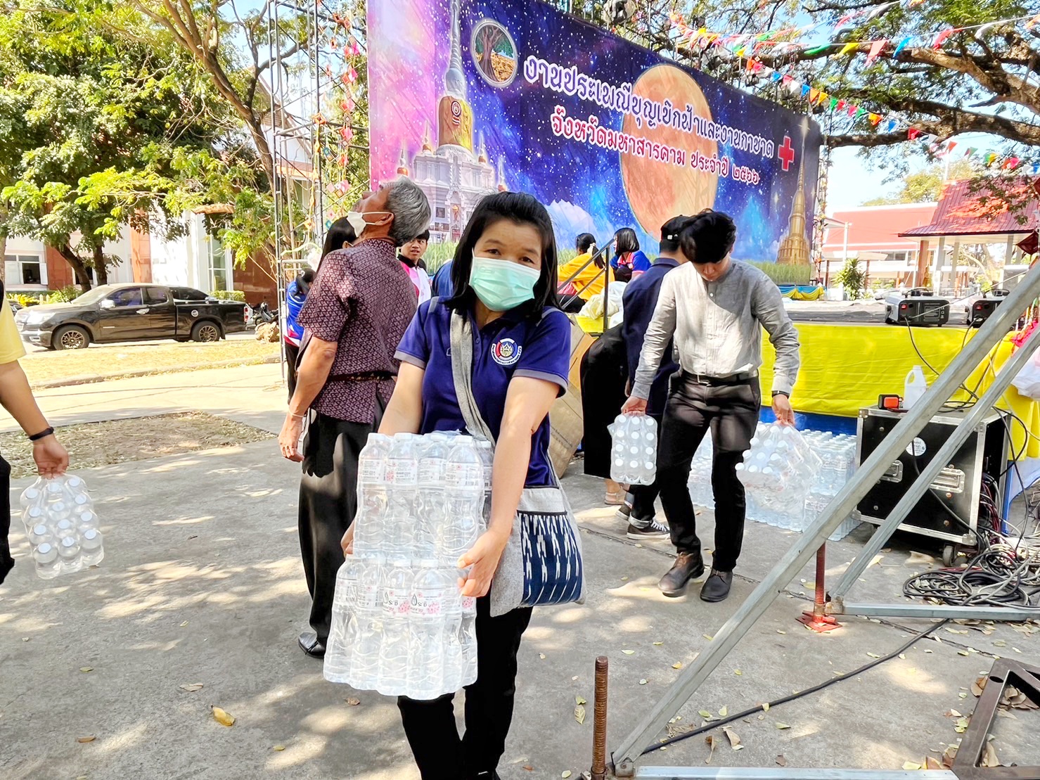 ผนึกกำลังเตรียมงาน “ราตรีเส้นสายลายผ้า” ในงาน “ประเพณีบุญเบิกฟ้าและงานกาชาดประจำปี 2566