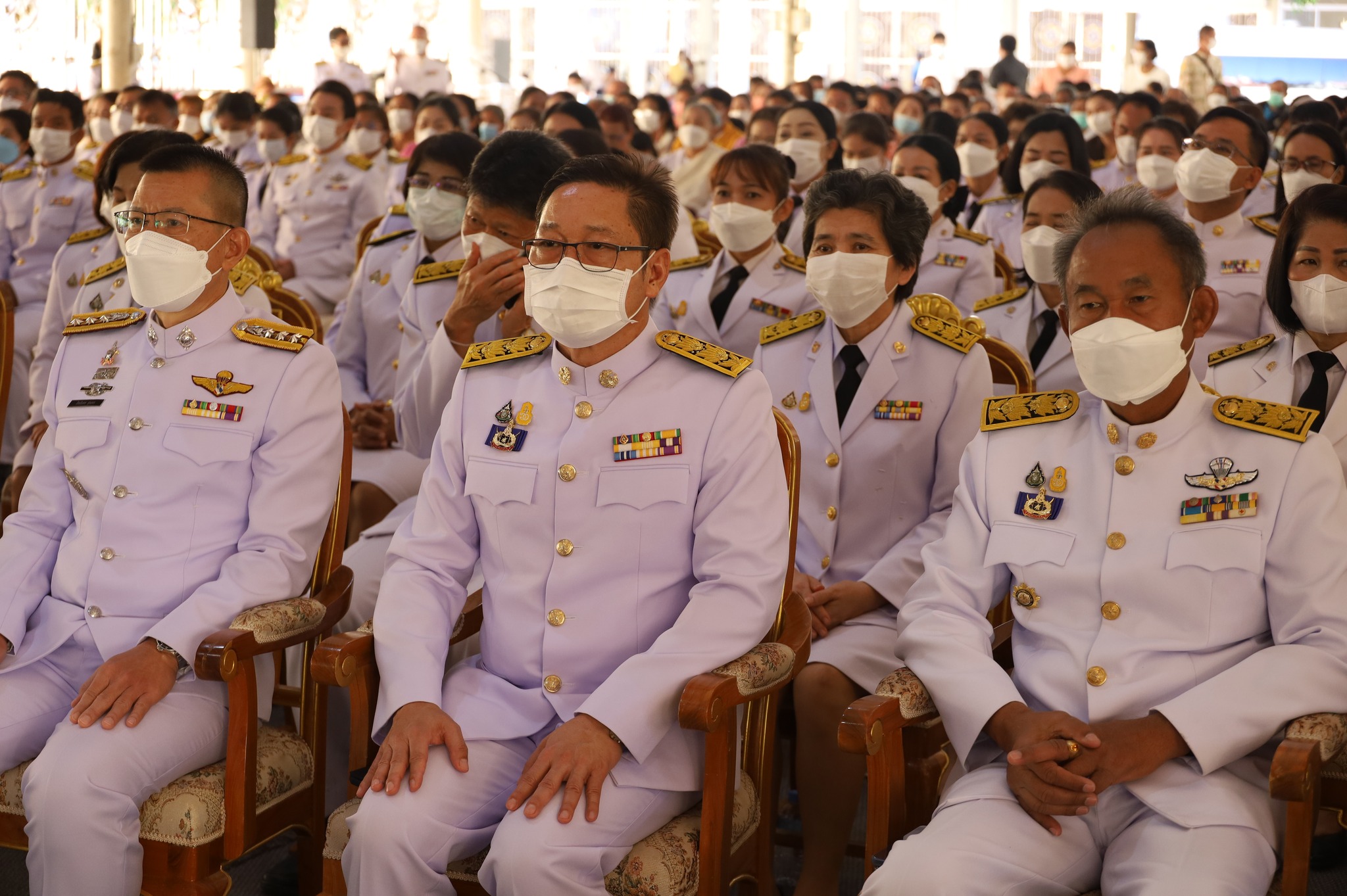 พช.มหาสารคาม ร่วมพิธีปลงผมนาค โครงการบรรพชาอุปสมบท 99 รูป ถวายพระพรชัยมงคล แด่สมเด็จพระเจ้าลูกเธอ เจ้าฟ้าพัชรกิติยาภา นเรนทิราเทพยวดี กรมหลวงราชสาริณีสิริพัชร มหาวัชรราชธิดา