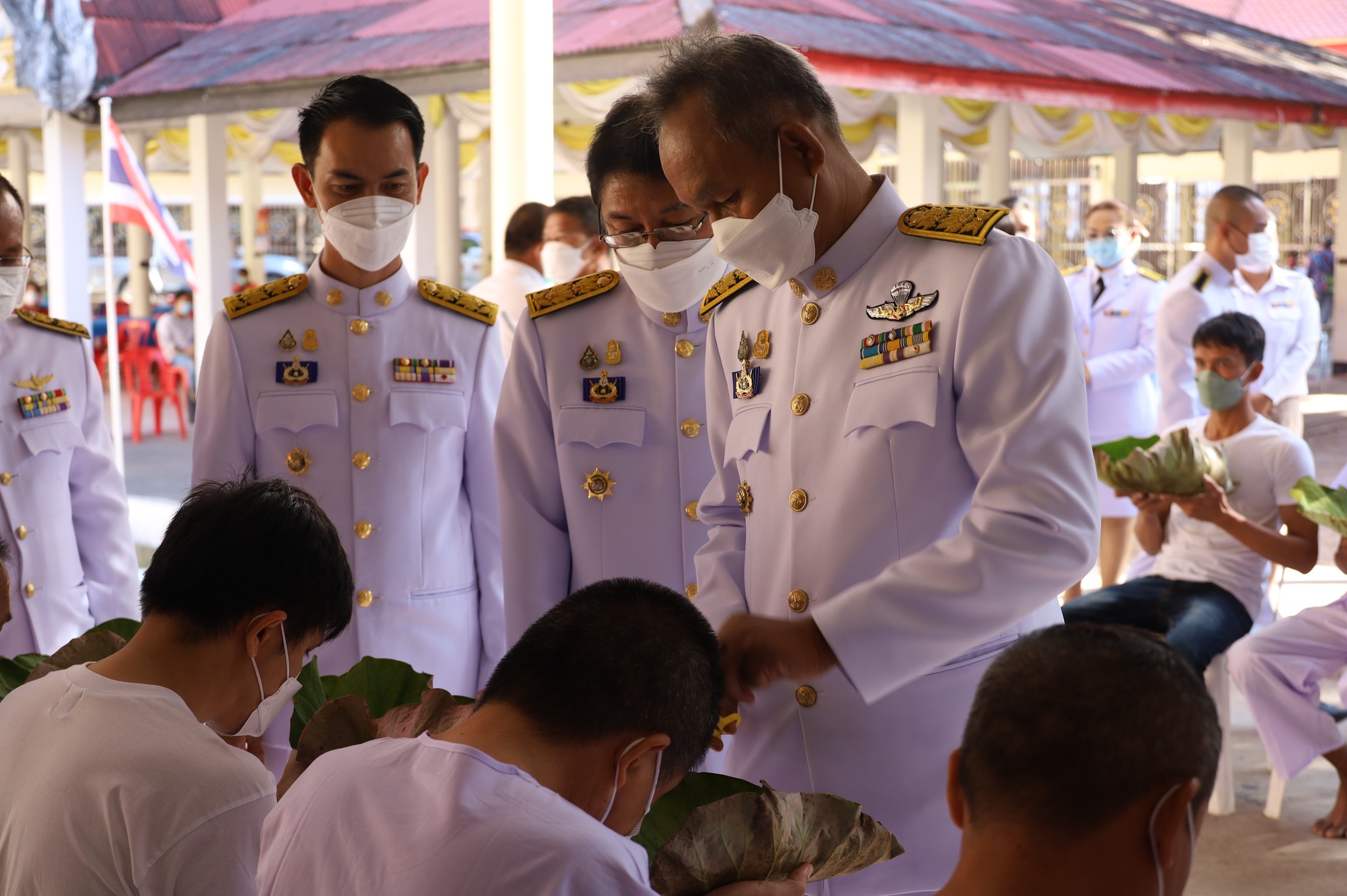 พช.มหาสารคาม ร่วมพิธีปลงผมนาค โครงการบรรพชาอุปสมบท 99 รูป ถวายพระพรชัยมงคล แด่สมเด็จพระเจ้าลูกเธอ เจ้าฟ้าพัชรกิติยาภา นเรนทิราเทพยวดี กรมหลวงราชสาริณีสิริพัชร มหาวัชรราชธิดา