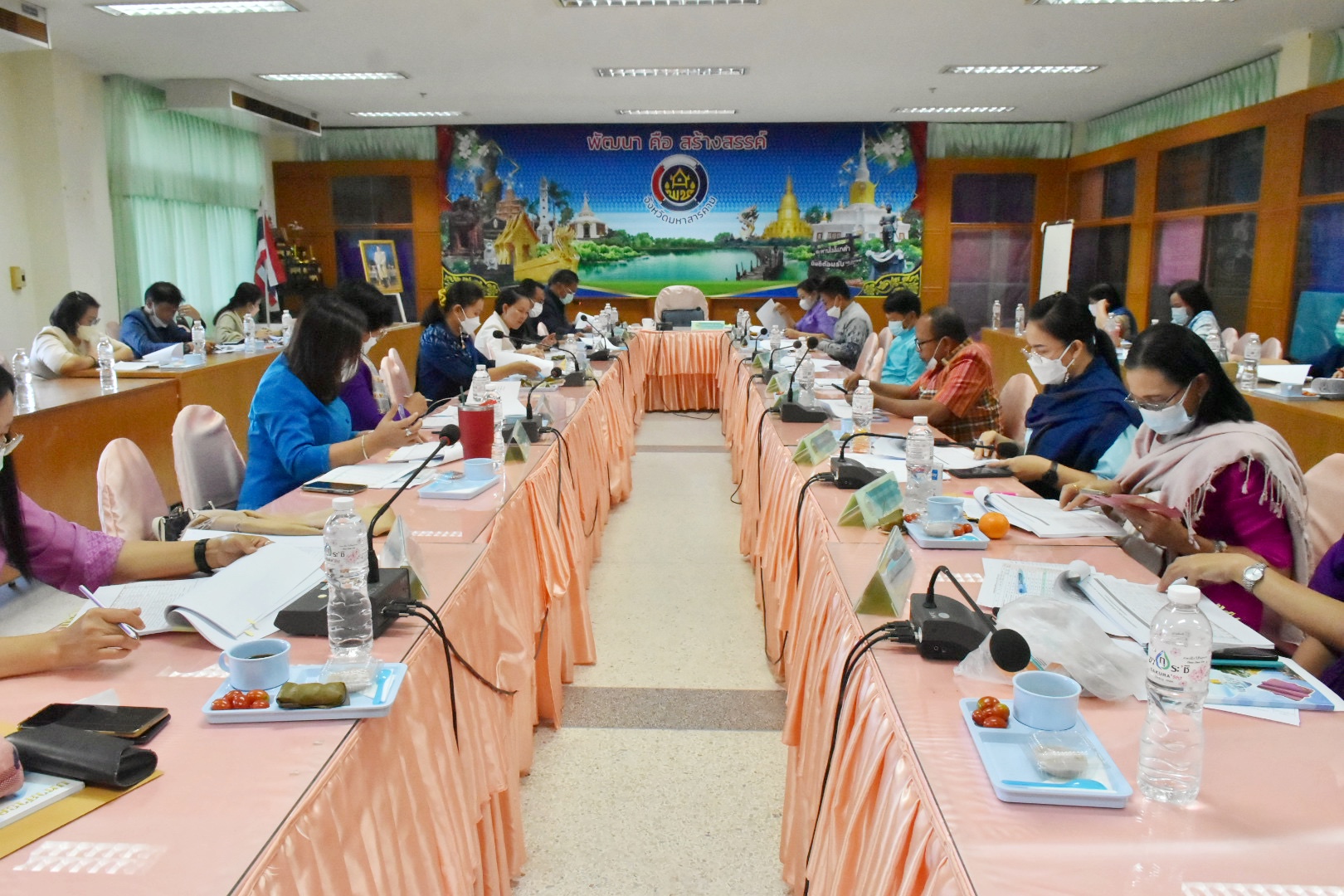 พช.มหาสารคาม จัดประชุมประจำเดือนสำนักงานพัฒนาชุมชนจังหวัดมหาสารคาม ครั้งที่ 1/2566