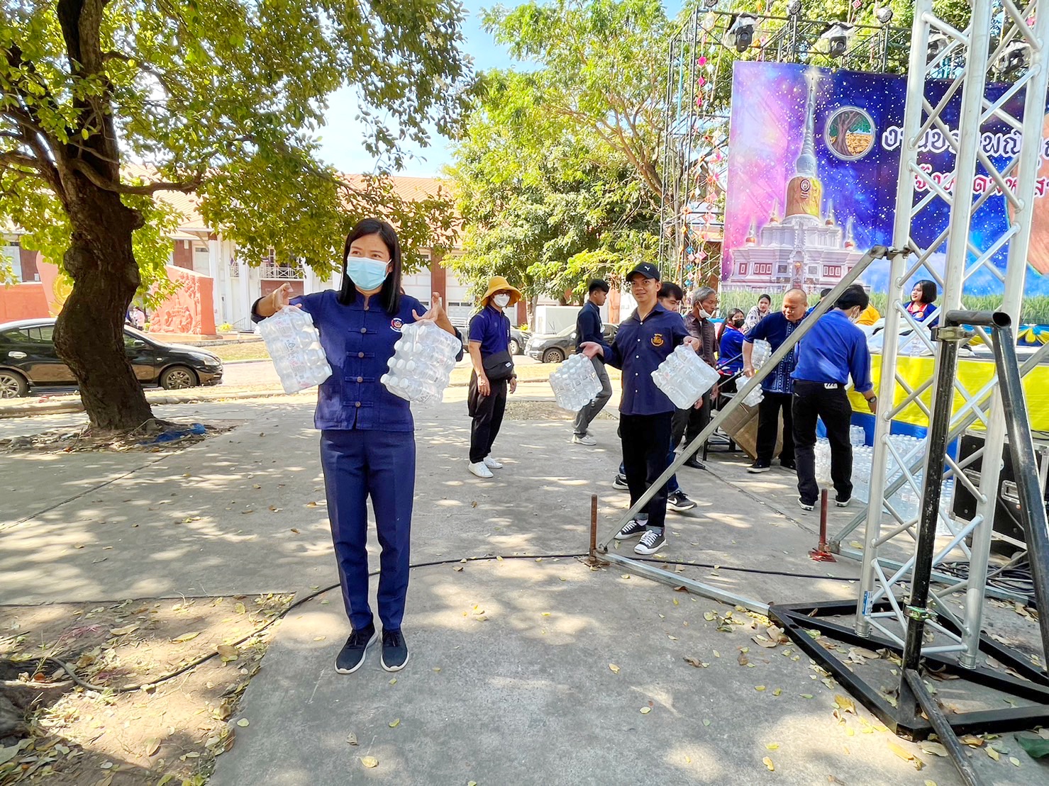 ผนึกกำลังเตรียมงาน “ราตรีเส้นสายลายผ้า” ในงาน “ประเพณีบุญเบิกฟ้าและงานกาชาดประจำปี 2566