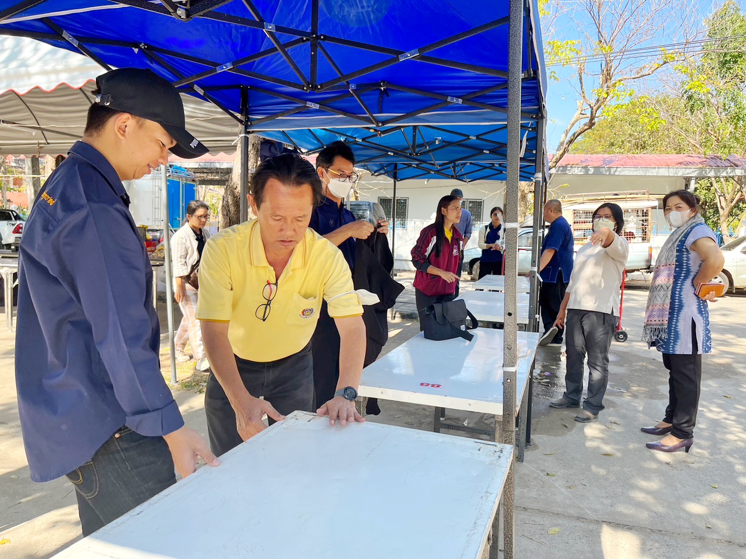 ผนึกกำลังเตรียมงาน “ราตรีเส้นสายลายผ้า” ในงาน “ประเพณีบุญเบิกฟ้าและงานกาชาดประจำปี 2566