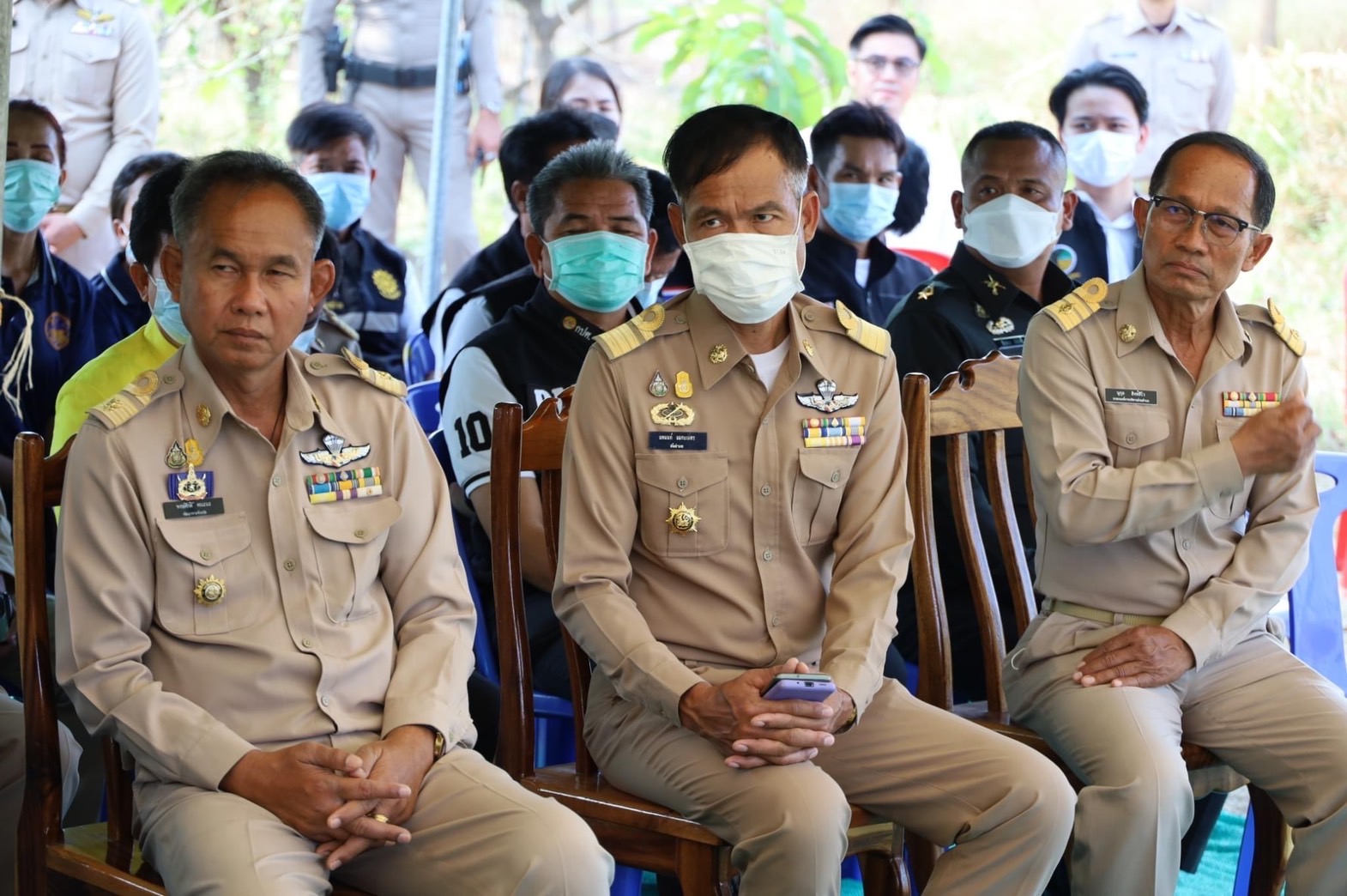 พช.มหาสารคาม ร่วมให้การต้อนรับ พลโท สมบัติ ธัญญะวัน นายทหารปฏิบัติการพิเศษ สำนักพระราชวัง และคณะ ลงพื้นที่ตรวจความพร้อม การดำเนินโครงการ “โคก หนอง นา โมเดล” ในพื้นที่อำเภอวาปีปทุม จังหวัดมหาสารคาม