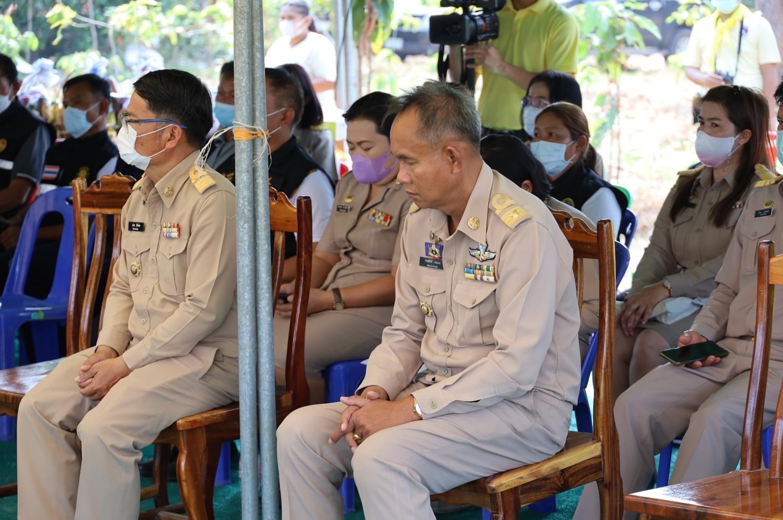 พช.มหาสารคาม ร่วมให้การต้อนรับ พลโท สมบัติ ธัญญะวัน นายทหารปฏิบัติการพิเศษ สำนักพระราชวัง และคณะ ลงพื้นที่ตรวจความพร้อม การดำเนินโครงการ “โคก หนอง นา โมเดล” ในพื้นที่อำเภอวาปีปทุม จังหวัดมหาสารคาม