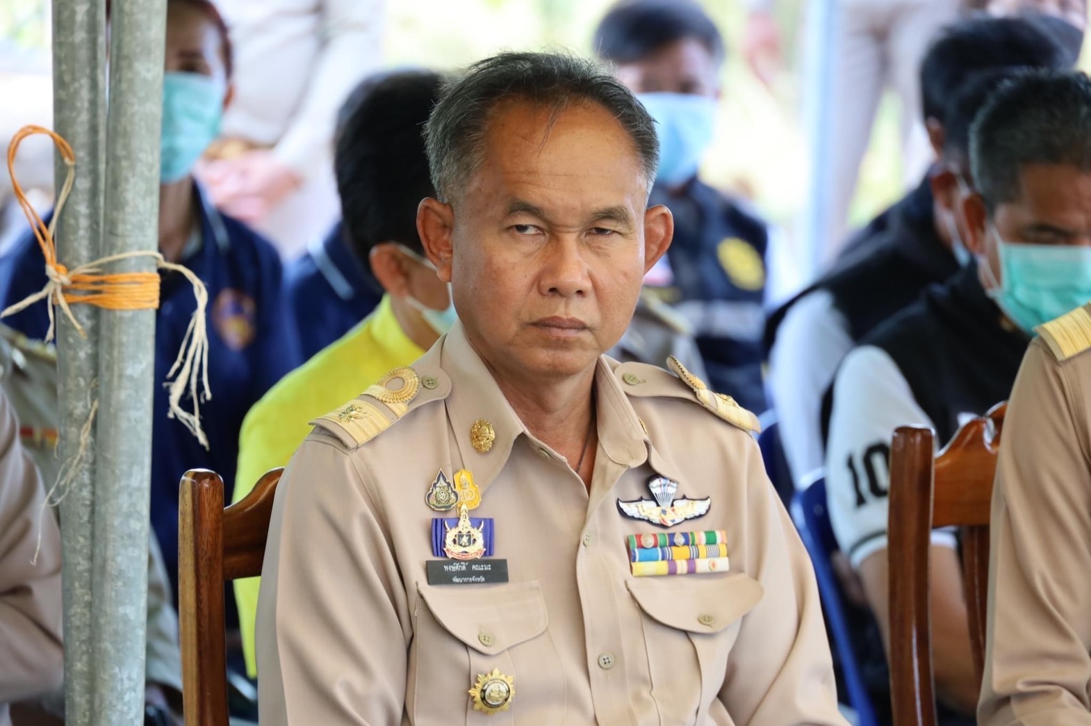 พช.มหาสารคาม ร่วมให้การต้อนรับ พลโท สมบัติ ธัญญะวัน นายทหารปฏิบัติการพิเศษ สำนักพระราชวัง และคณะ ลงพื้นที่ตรวจความพร้อม การดำเนินโครงการ “โคก หนอง นา โมเดล” ในพื้นที่อำเภอวาปีปทุม จังหวัดมหาสารคาม