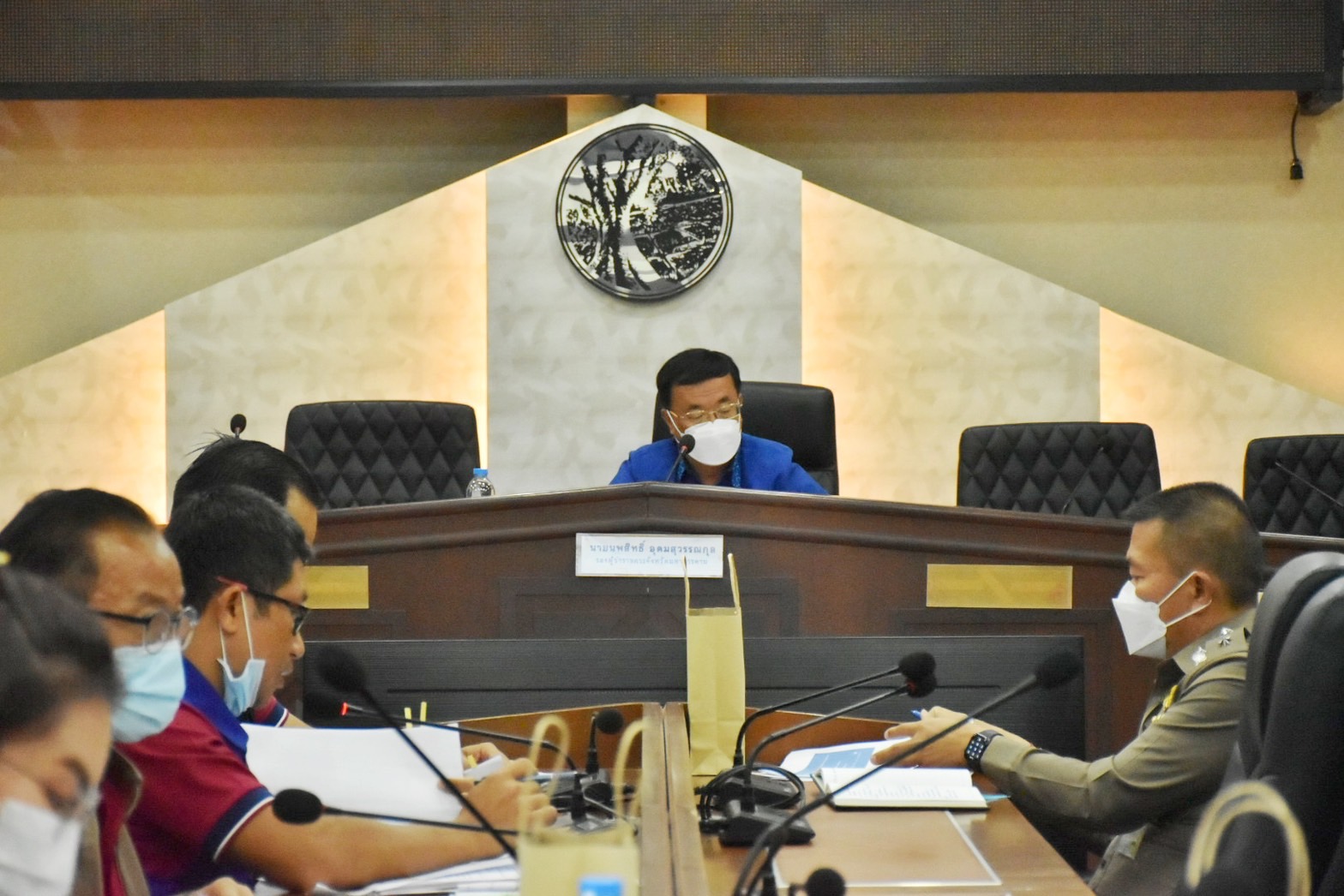 พช.มหาสารคาม ร่วมประชุมคณะกรรมการศูนย์อำนวยการป้องกันและปราบปรามยาเสพติดจังหวัดมหาสารคาม (ศอ.ปส.จ.มค.)