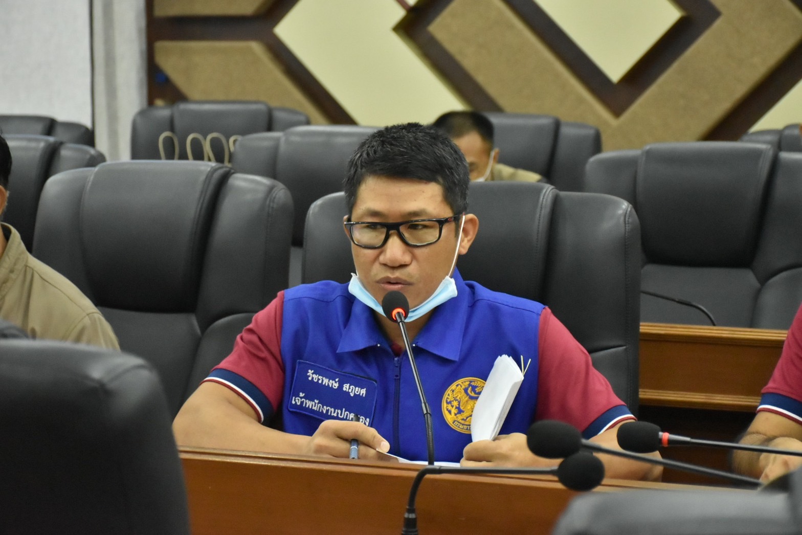พช.มหาสารคาม ร่วมประชุมคณะกรรมการศูนย์อำนวยการป้องกันและปราบปรามยาเสพติดจังหวัดมหาสารคาม (ศอ.ปส.จ.มค.)