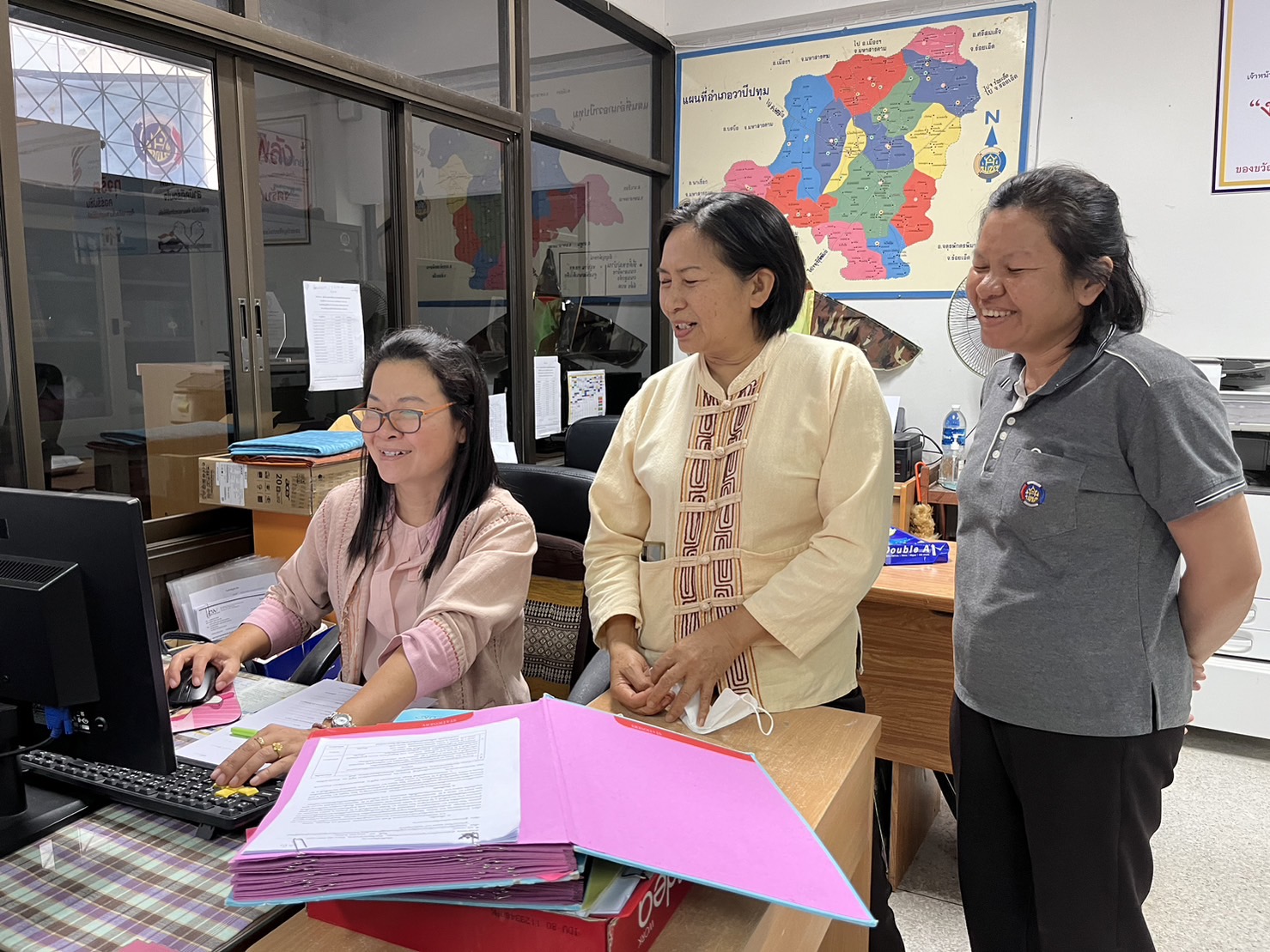 พช.มหาสารคาม ติดตามสนับสนุนการบริหารการจัดเก็บข้อมูลความจำเป็นพื้นฐาน (จปฐ.) ประจำปี 2566 ณ พื้นที่อำเภอวาปีปทุม