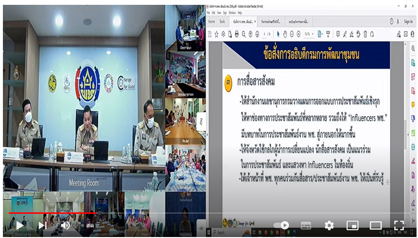 พช.มหาสารคาม ร่วมประชุมกรมการพัฒนาชุมชนครั้งที่ 3/2566 ผ่านระบบวีดีทัศน์ทางไกล (Video Conference)