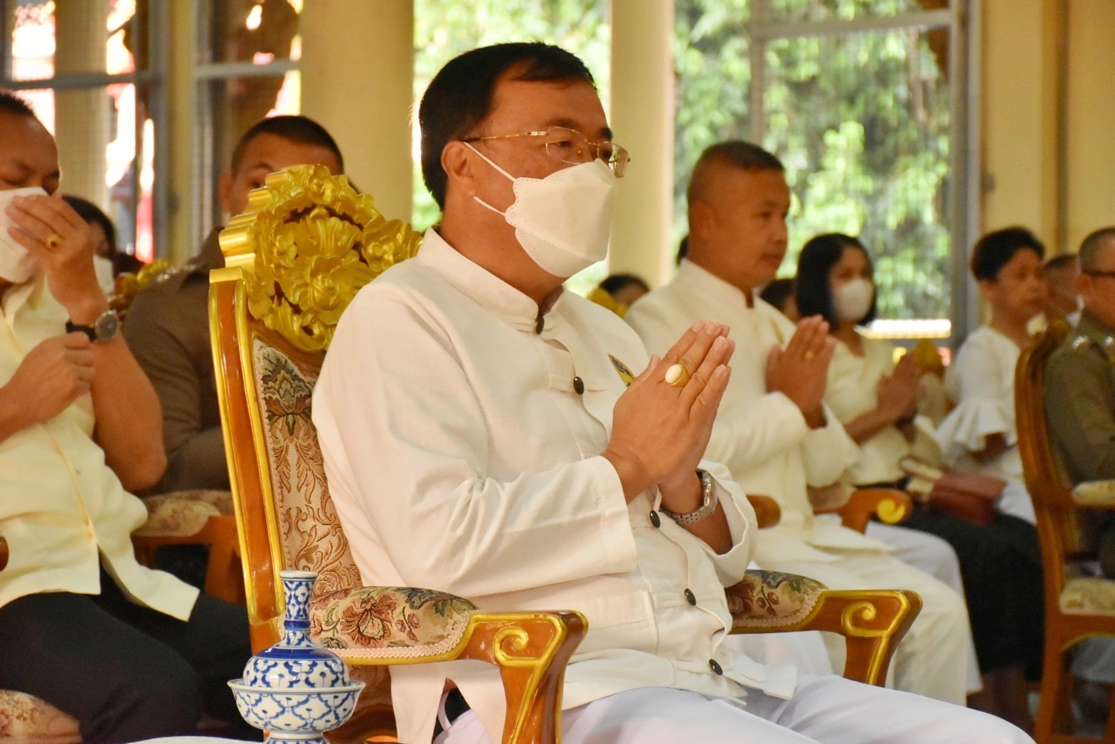 พช.มหาสารคาม ร่วมพิธีทำบุญตักบาตร เนื่องในวันมาฆบูชา ประจำปีพุทธศักราช 2566