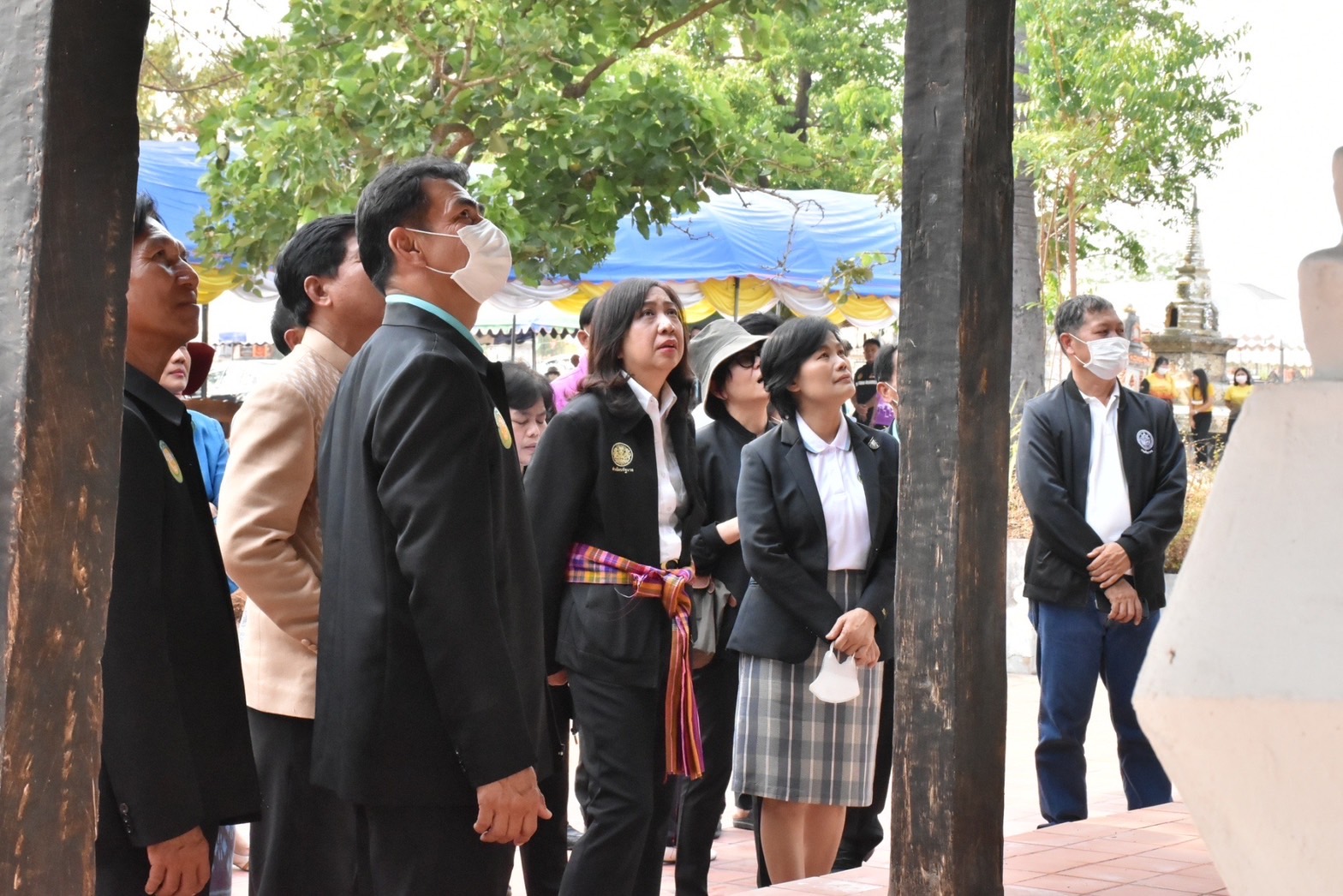 ผู้ตรวจราชการสำนักนายกรัฐมนตรี และคณะผู้ตรวจราชการกระทรวง เขต 12 ตรวจเยี่ยมการบริหารจัดการในพื้นที่ท่องเที่ยวเชิงสร้างสรรค์ และวัฒนธรรมในพื้นที่จังหวัดมหาสารคาม
