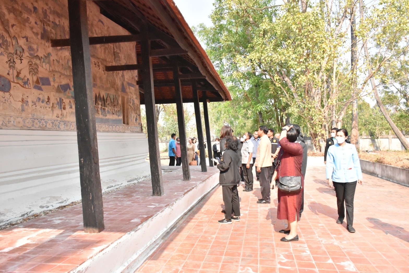 ผู้ตรวจราชการสำนักนายกรัฐมนตรี และคณะผู้ตรวจราชการกระทรวง เขต 12 ตรวจเยี่ยมการบริหารจัดการในพื้นที่ท่องเที่ยวเชิงสร้างสรรค์ และวัฒนธรรมในพื้นที่จังหวัดมหาสารคาม