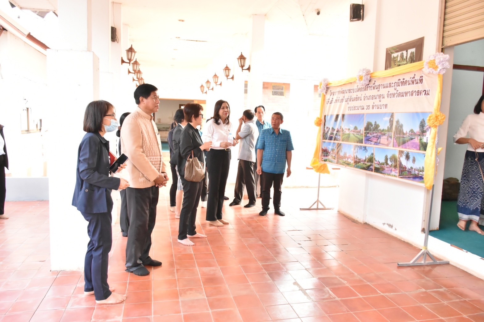 ผู้ตรวจราชการสำนักนายกรัฐมนตรี และคณะผู้ตรวจราชการกระทรวง เขต 12 ตรวจเยี่ยมการบริหารจัดการในพื้นที่ท่องเที่ยวเชิงสร้างสรรค์ และวัฒนธรรมในพื้นที่จังหวัดมหาสารคาม