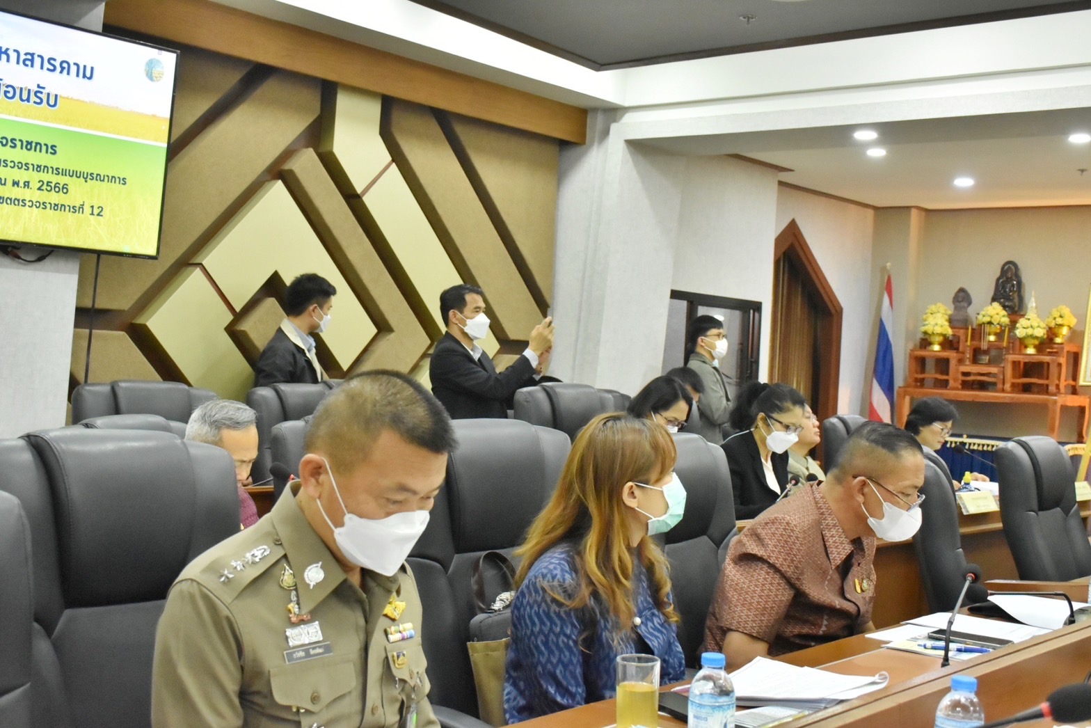 ผู้ตรวจราชการสำนักนายกรัฐมนตรี และคณะผู้ตรวจราชการกระทรวง เขต 12 ลงพื้นที่ตรวจราชการที่จังหวัดมหาสารคาม