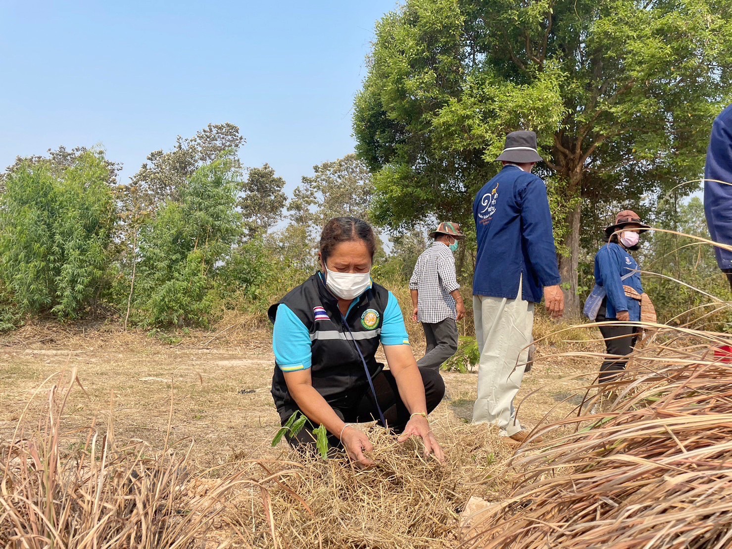 พช.มหาสารคาม ร่วมกับภาคีเครือข่ายโคกหนองนา จัดกิจกรรมเอามื้อสามัคคี ณ แปลงโคกหนองนา อำเภอแกดำ