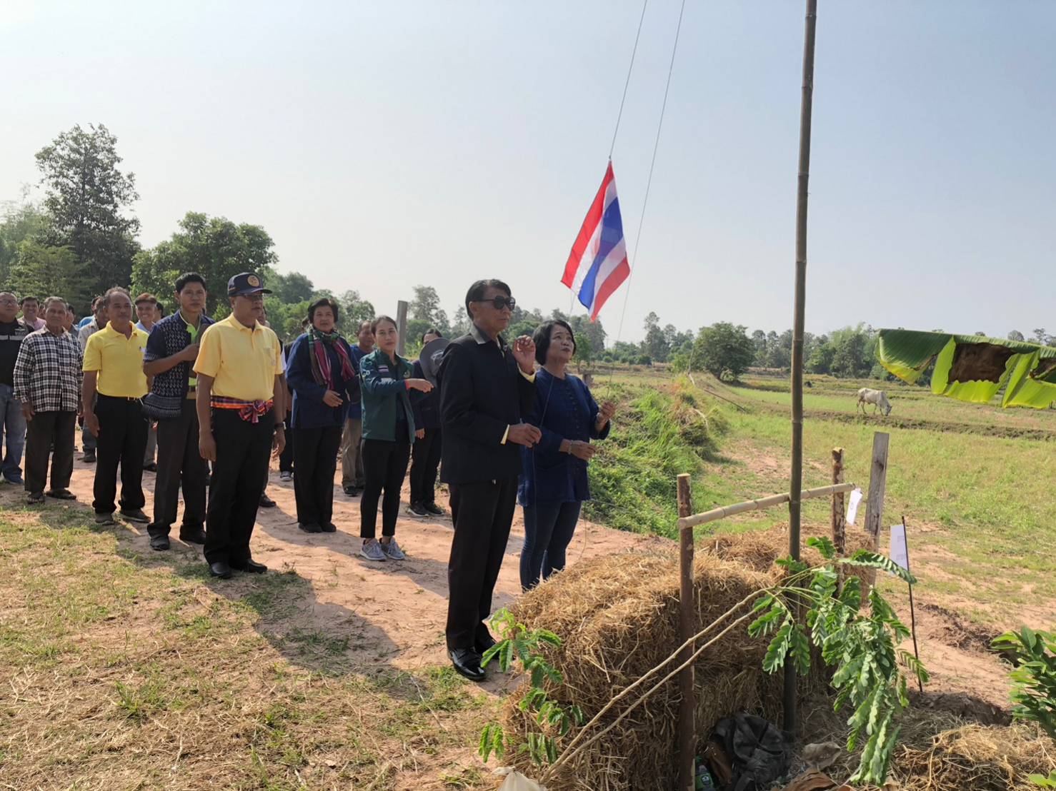 พช.มหาสารคาม ร่วมกับภาคีเครือข่ายโคกหนองนา จัดกิจกรรมเอามื้อสามัคคี ณ แปลงโคกหนองนา อำเภอเมืองมหาสารคาม