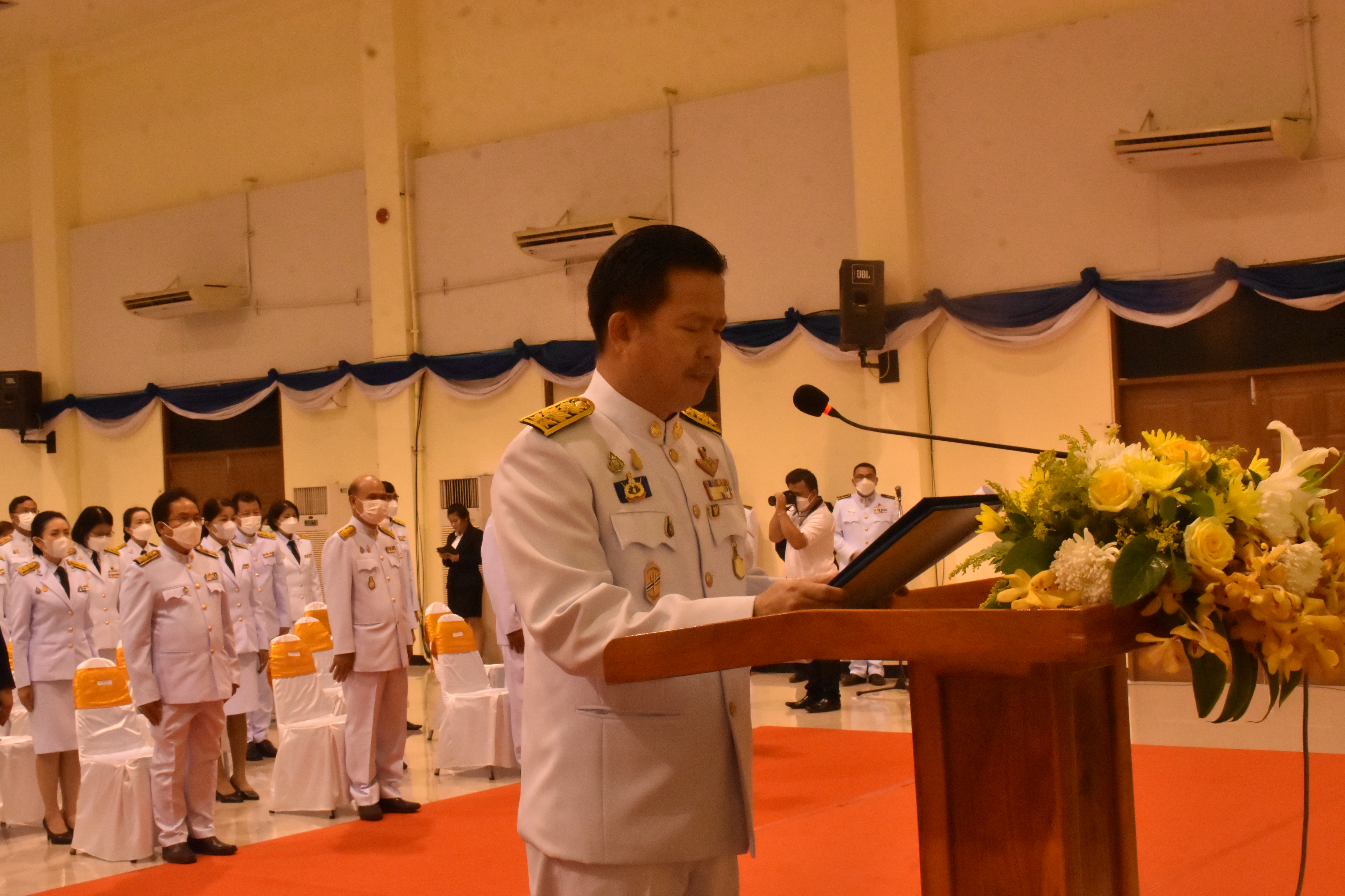 ??พช.มหาสารคาม “ร่วมพิธีวางพวงมาลาถวายราชสักการะเนื่องในวันคล้ายวันสวรรคตสมเด็จพระนเรศวรมหาราช” ??