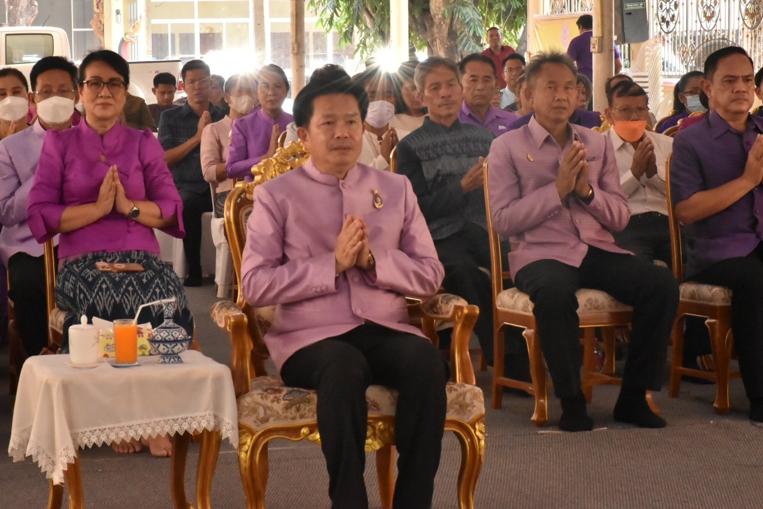 จังหวัดมหาสารคาม ประกอบพิธีทอดผ้าป่ามหากุศลสมทบกองทุนพัฒนาเด็กชนบทฯ จังหวัดมหาสารคาม