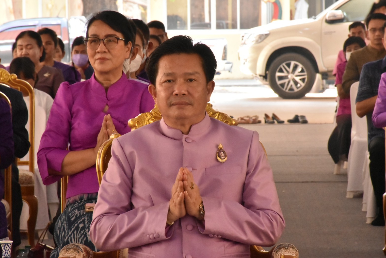จังหวัดมหาสารคาม ประกอบพิธีทอดผ้าป่ามหากุศลสมทบกองทุนพัฒนาเด็กชนบทฯ จังหวัดมหาสารคาม