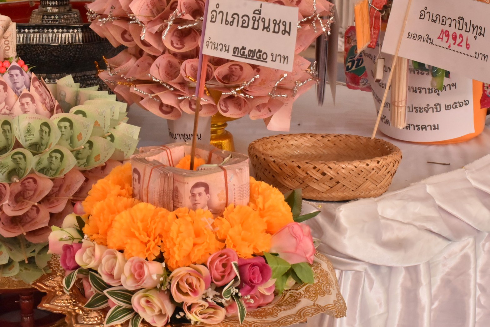 จังหวัดมหาสารคาม ประกอบพิธีทอดผ้าป่ามหากุศลสมทบกองทุนพัฒนาเด็กชนบทฯ จังหวัดมหาสารคาม